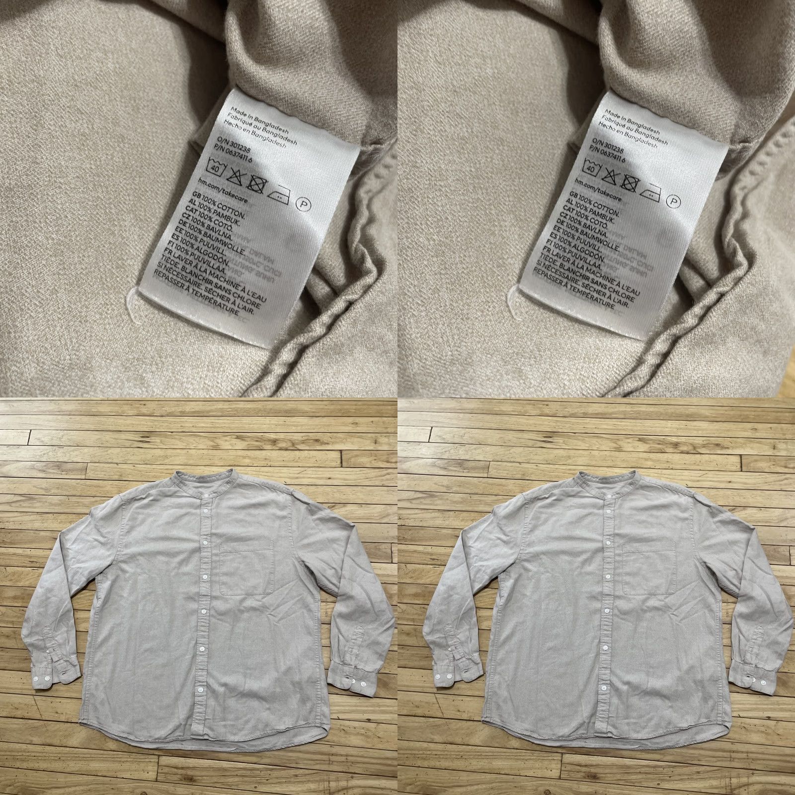 Vintage VINTAGE Button Shirt Men M Mock Neck Western Long Sleeve Beige Tan Layering Old Money Shirt Size US M / EU 48-50 / 2 - 8 Thumbnail