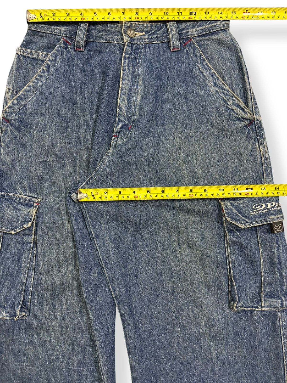 JNCO Vintage Y2K Japanese Brand Piko Baggy Cargo Jeans Size US 29 - 14 Thumbnail