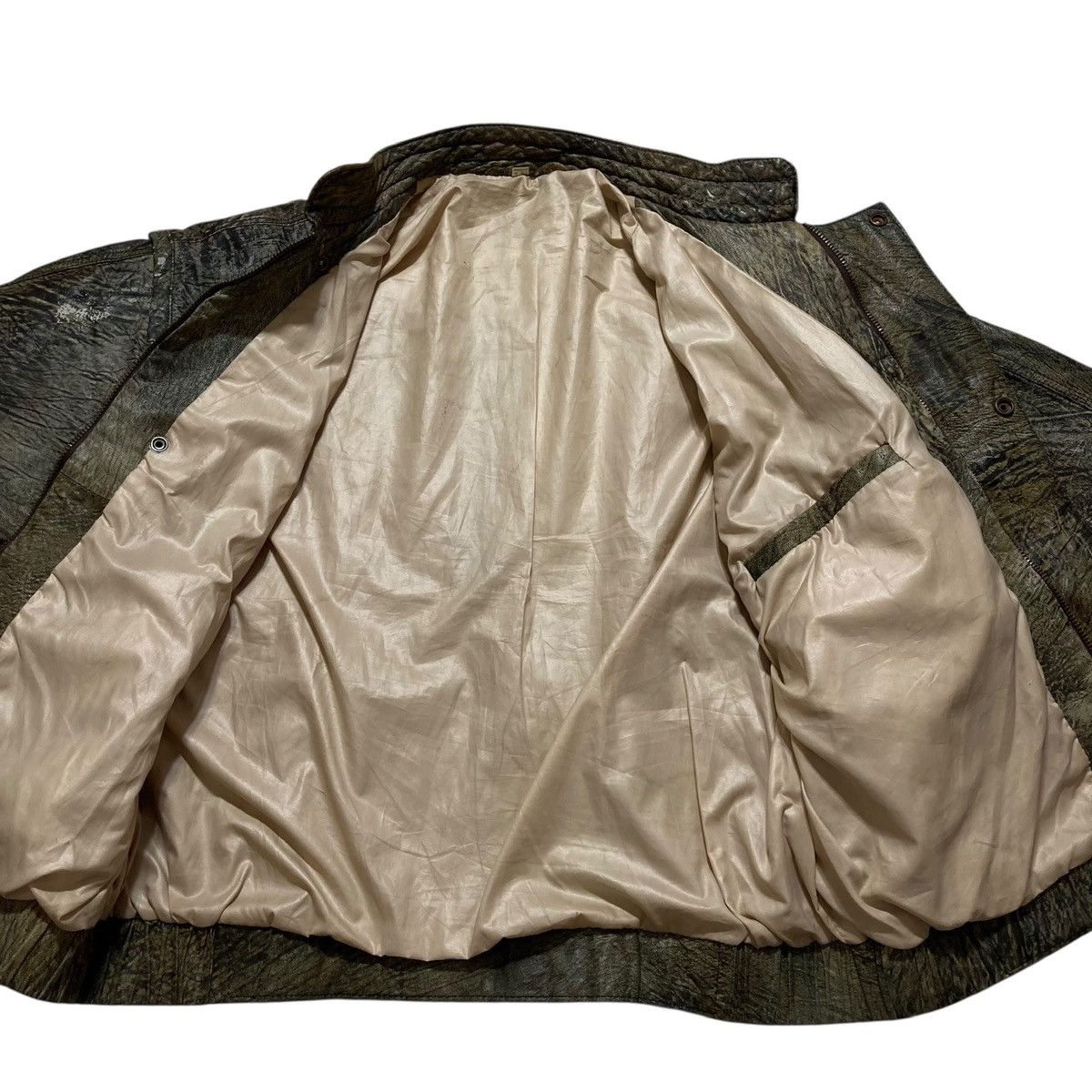 Ekam Vintage 90s Unknown Leather Jacket Boxy Rare Design Japanese Size US L / EU 52-54 / 3 - 9 Thumbnail