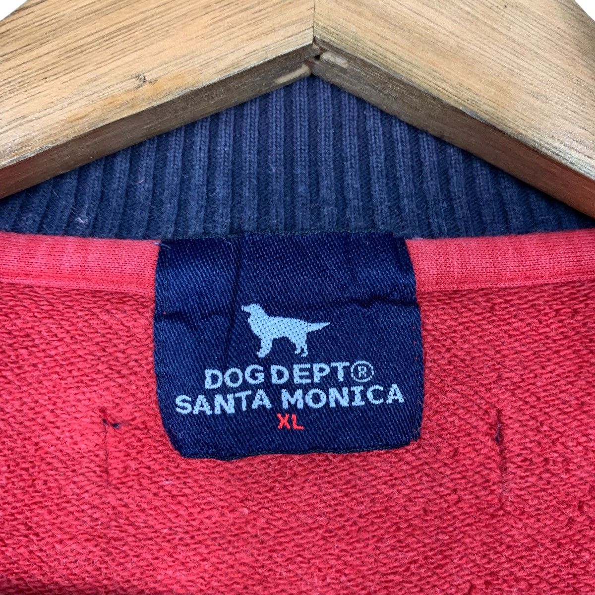 Japanese Brand DOG DEPT Santa Monica Big Logo Red Sweater #2050-C89 Size US XL / EU 56 / 4 - 17 Thumbnail
