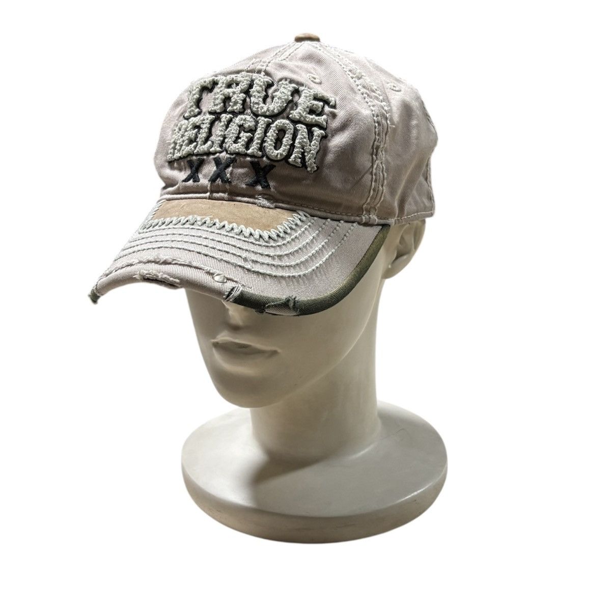 True Religion 2000s TRUE RELIGION DISTRESSED CAP DESTROYED HAT Size ONE SIZE - 2 Thumbnail