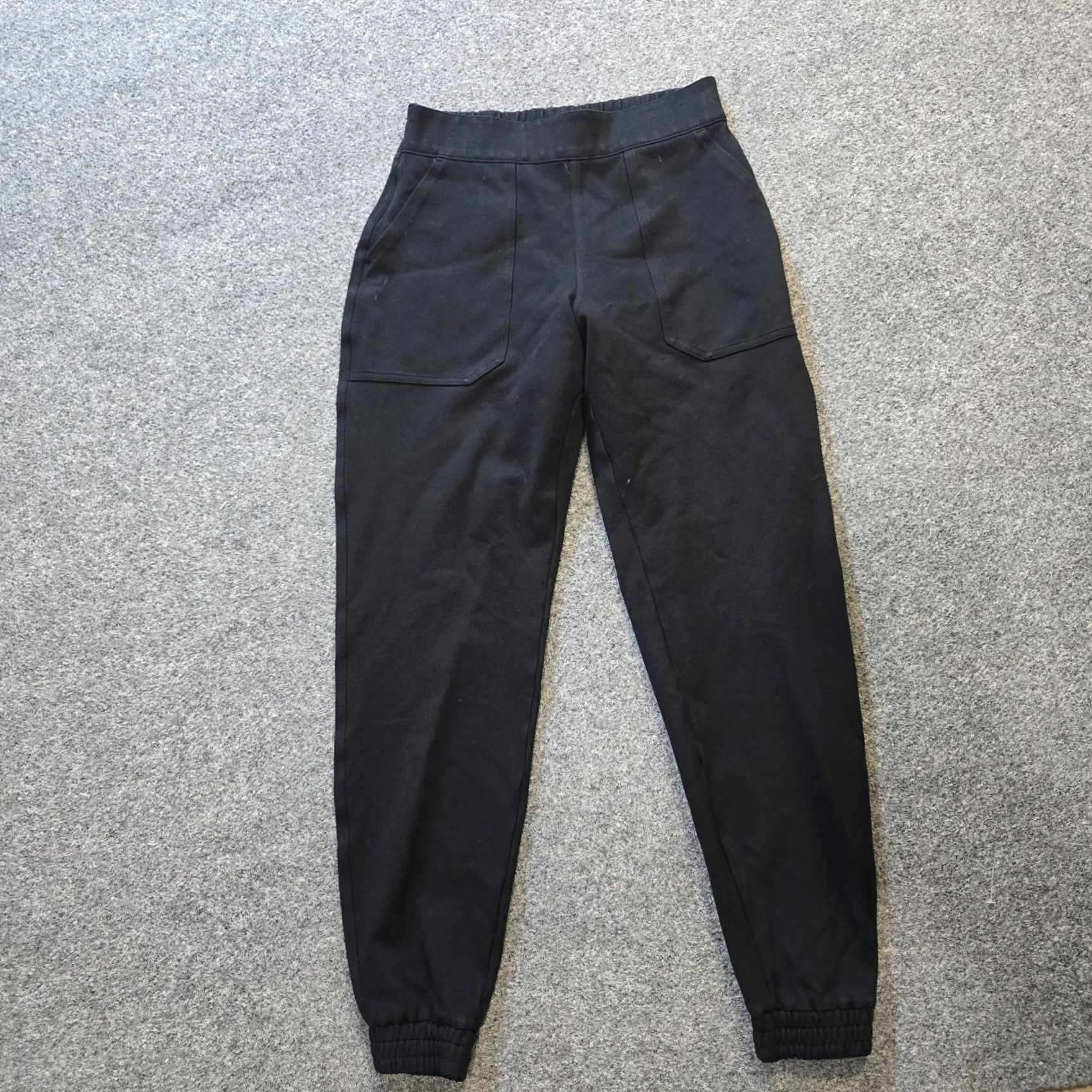 Spanx Spanx Pants Womens Size Small Black Joggers Pockets Pull On Casual Pant Tapered Inseam 28 in Stretch Regular Size 28" / US 6 / IT 42 - 2 Thumbnail