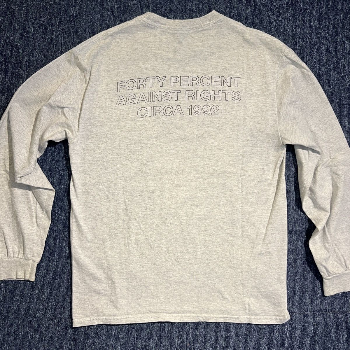 Other Vintage 00s FORTY PERCENT AGAINST RIGHTS Long Sleeve Tee Size US M / EU 48-50 / 2 - 2 Thumbnail