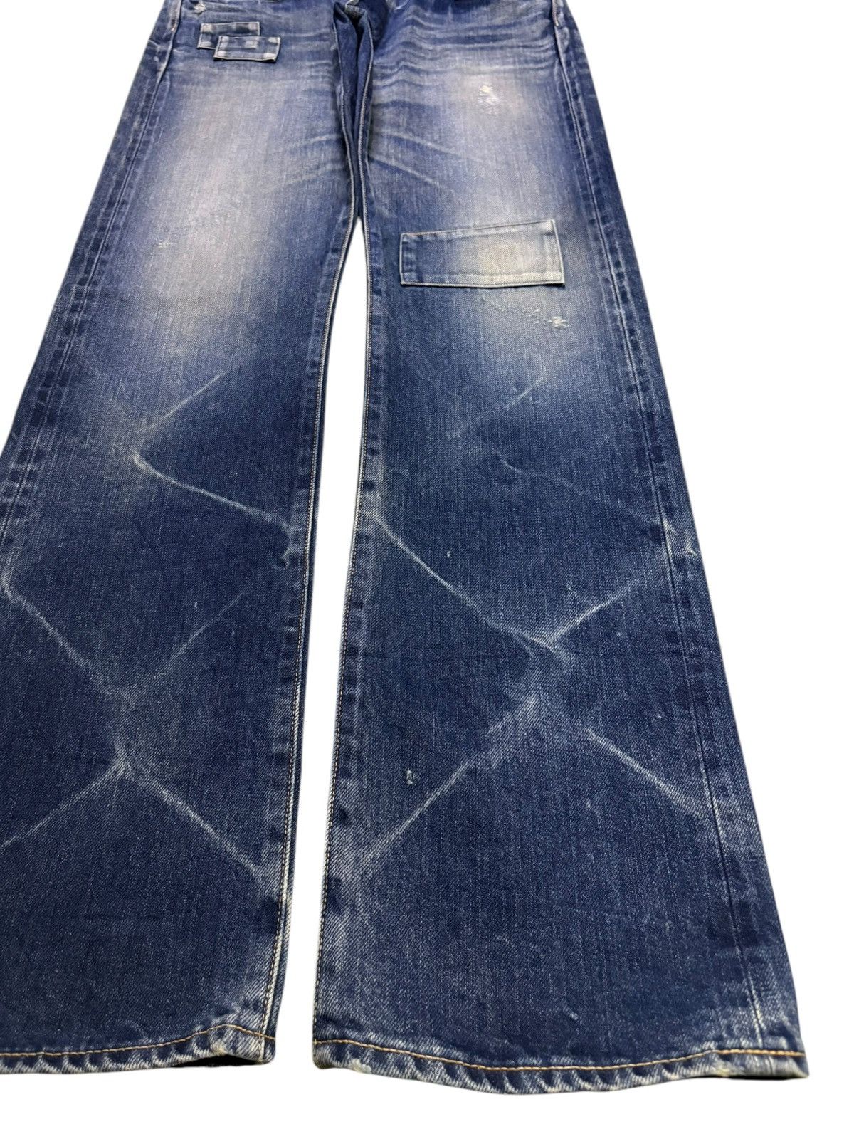 KURO Vintage Kuro Selvedge Thunder Wash Patched Loose Jeans Size US 32 / EU 48 - 8 Thumbnail