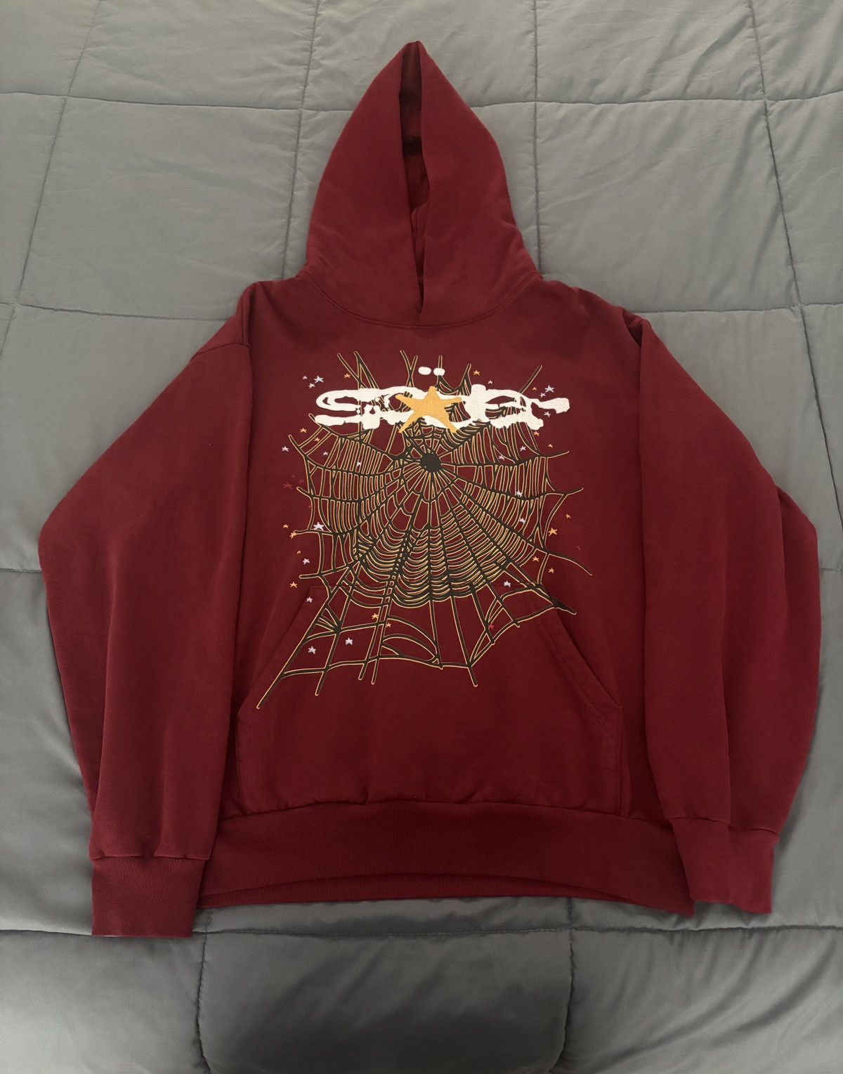 Sp5der hoodie “Maroon”