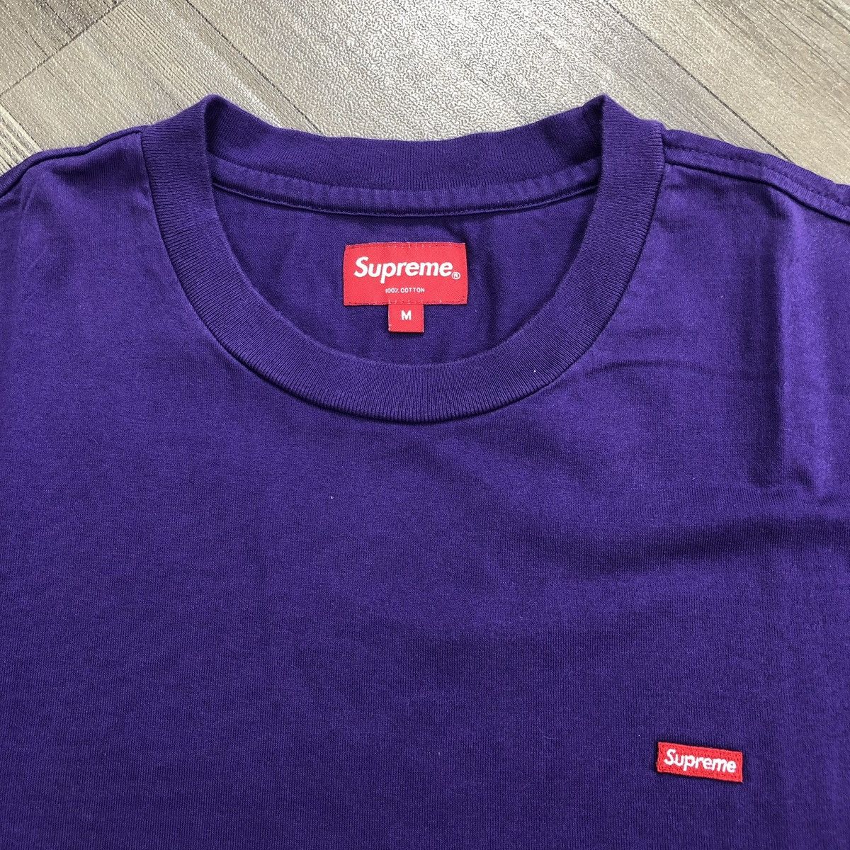 Supreme Supreme Logo Box Small Embroidery Purple Tee Size US L / EU 52-54 / 3 - 3 Thumbnail