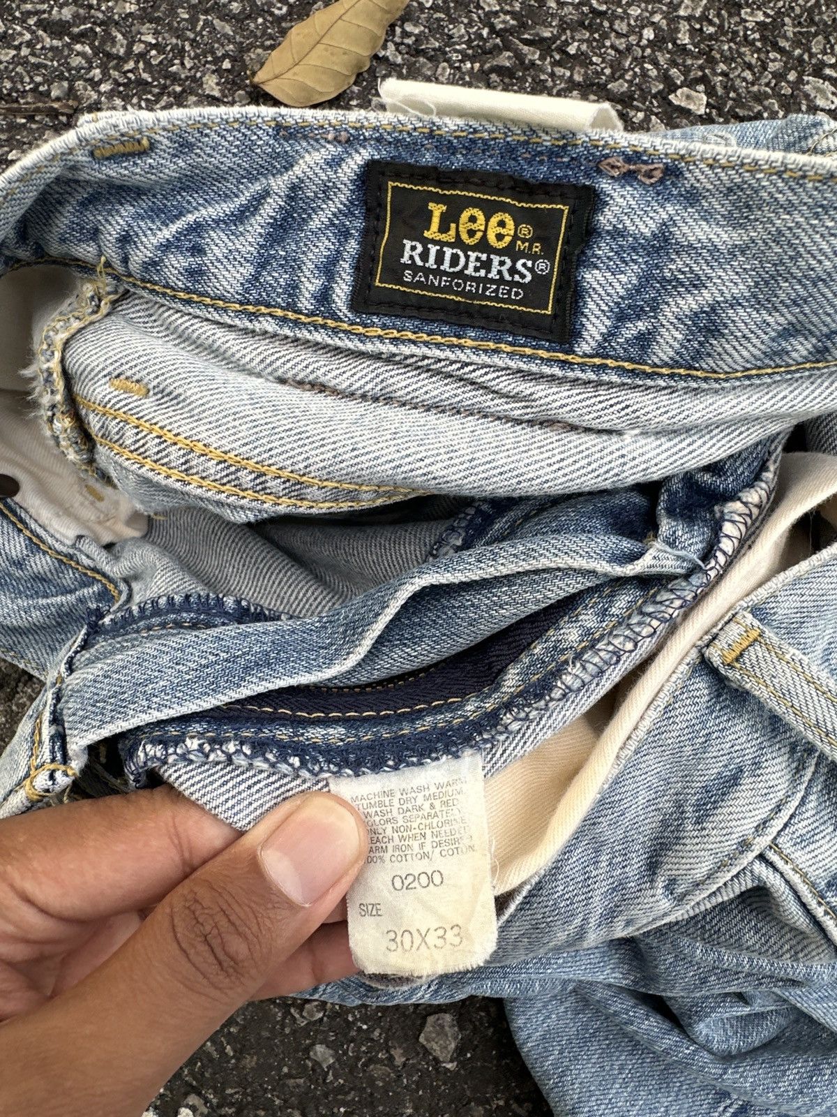 Lee Vintage Lee Riders Sanforized Straight Cut Distressed Jeans Size US 30 / EU 46 - 10 Thumbnail