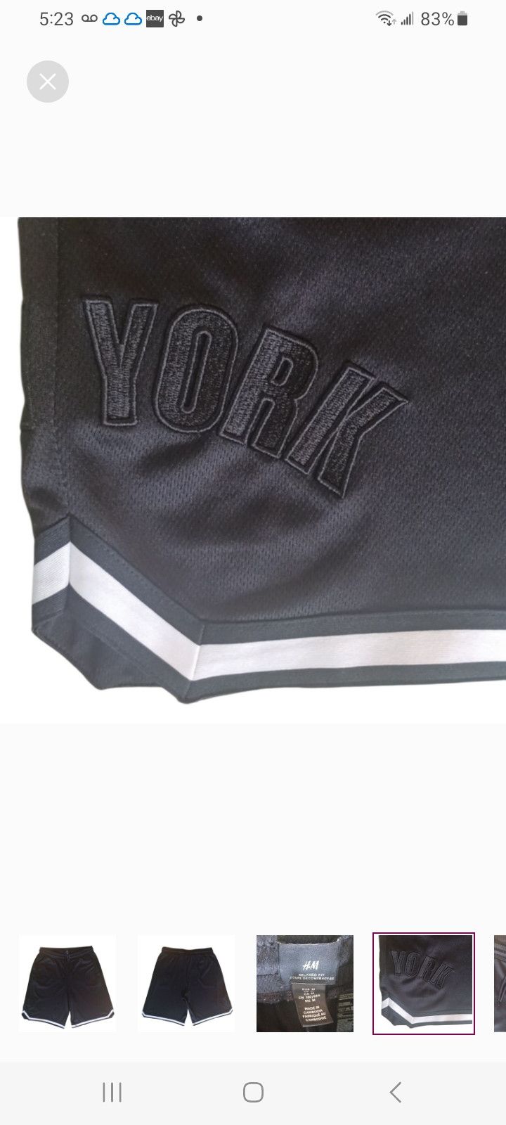 H&M H&M Relaxed Fit Athletic Shorts Size US 34 / EU 50 - 4 Thumbnail