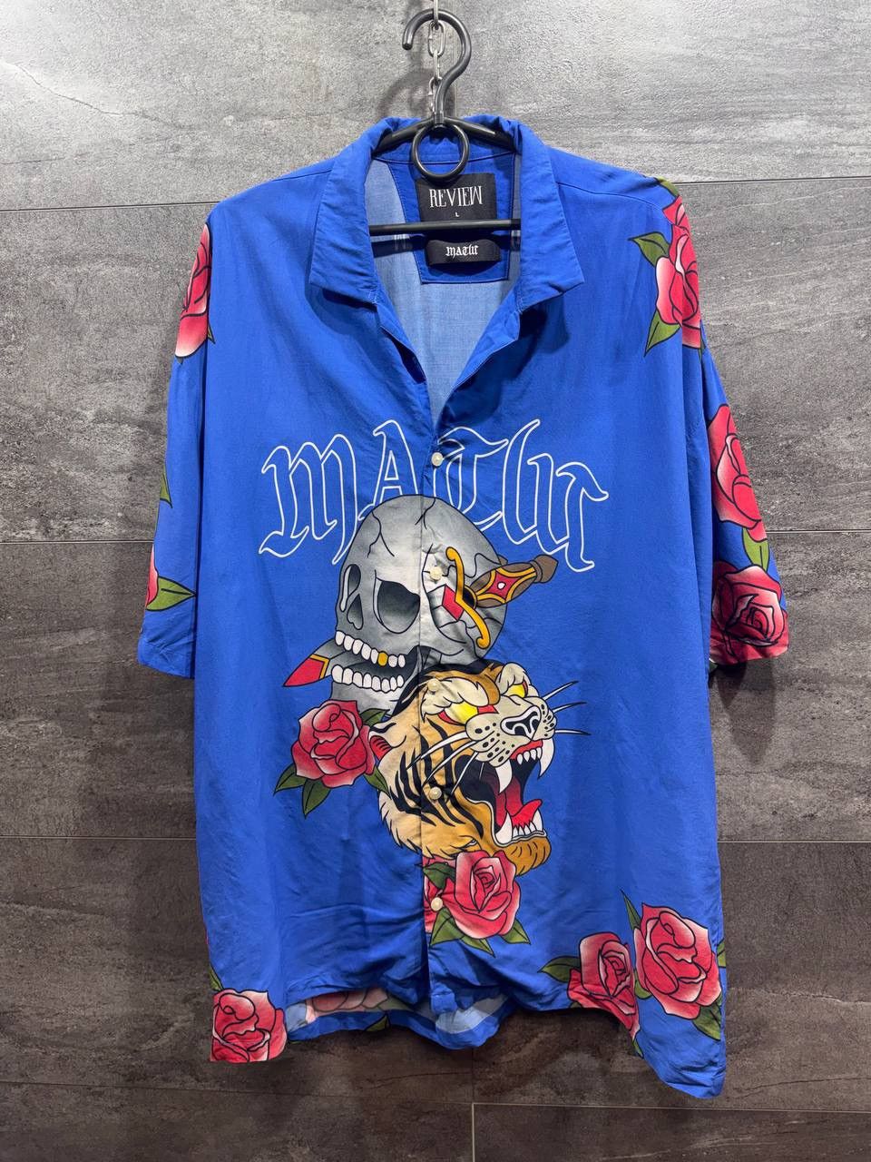 Review Matw x Review Graphic Skull Tiger Rose Shirt Tattoo Style Size US L / EU 52-54 / 3 - 1 Thumbnail