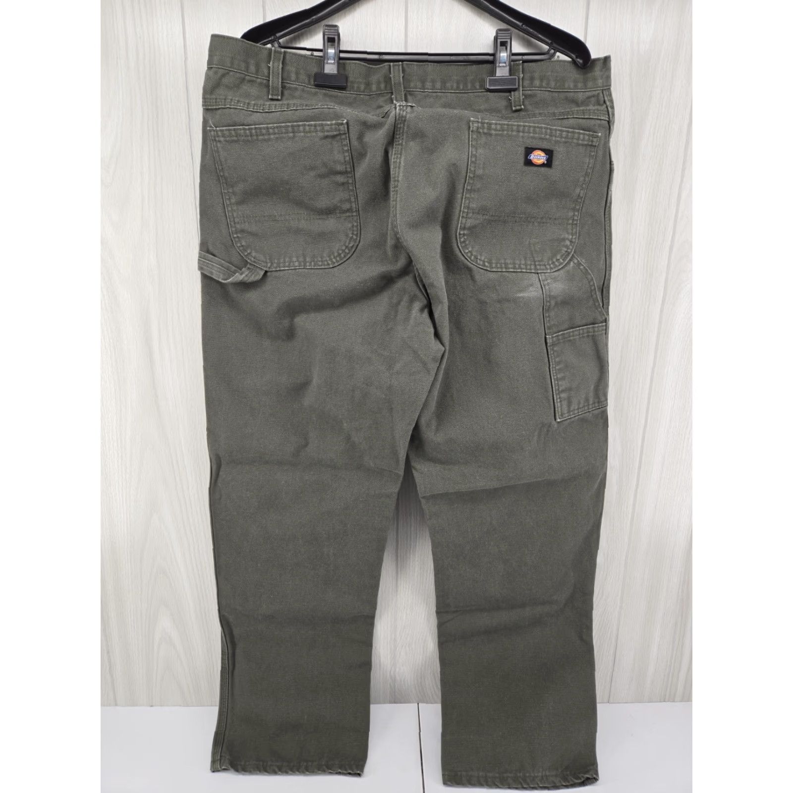 Dickies Dickies Mens Pants Duck Canvas Utility Carpenter Jeans Moss Green 40x32 Mens Straight Leg Relaxed Fit Workwear Casual Size US 40 / EU 56 - 6 Thumbnail