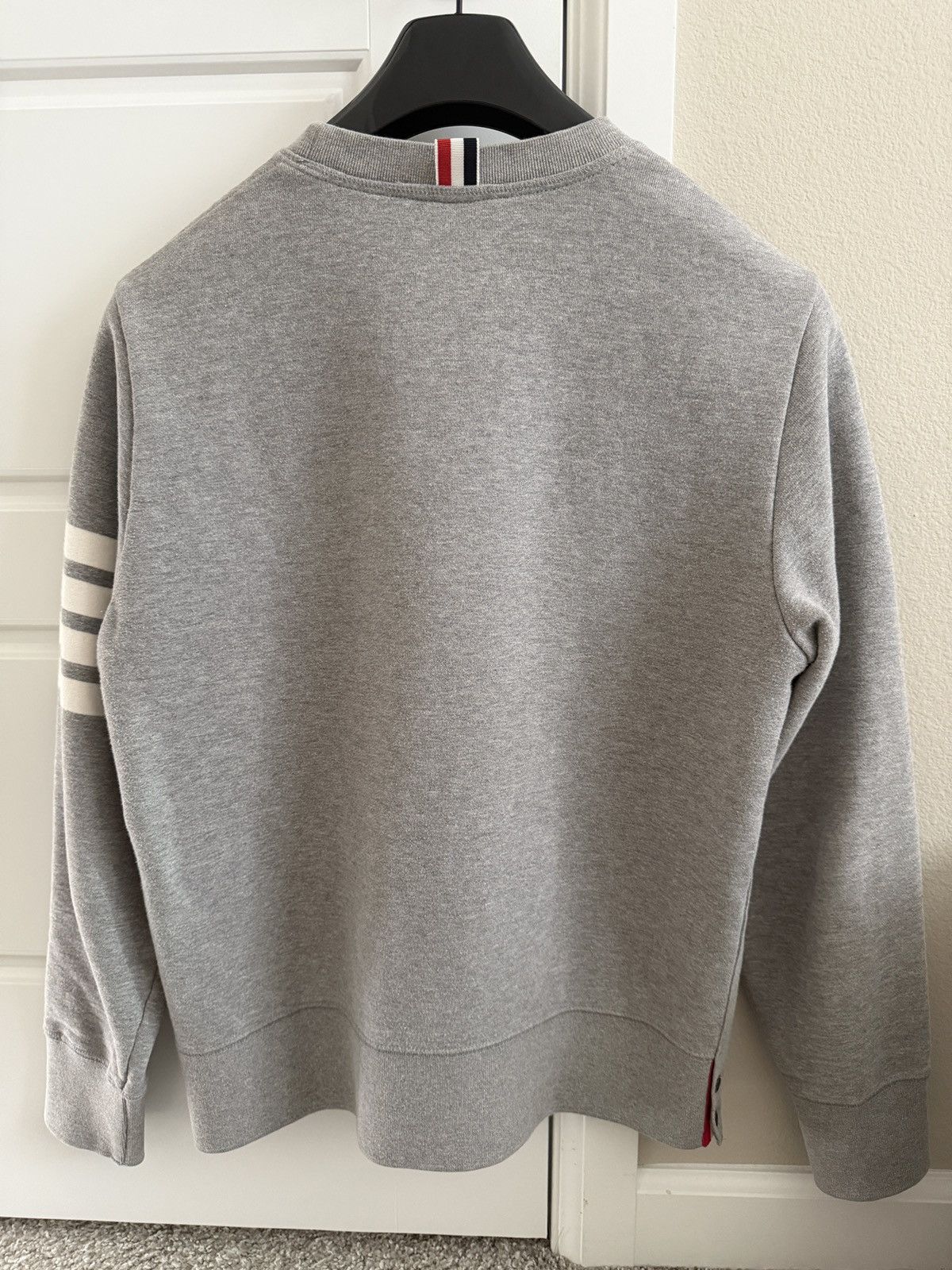 Thom Browne Thom Browne Gray Crewneck Sweatshirt 4-Bar Stripe Size 3 Size US M / EU 48-50 / 2 - 2 Thumbnail