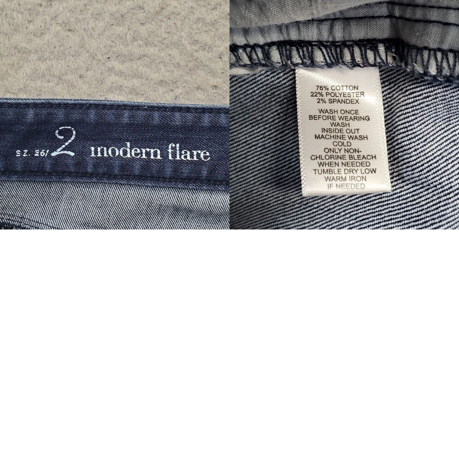 Loft LOFT Jeans Women 2 Flare Denim Blue Stretch 2/26 White Streetwear Modern Vintage N/A Size 26" / US 2 / IT 38 - 8 Thumbnail