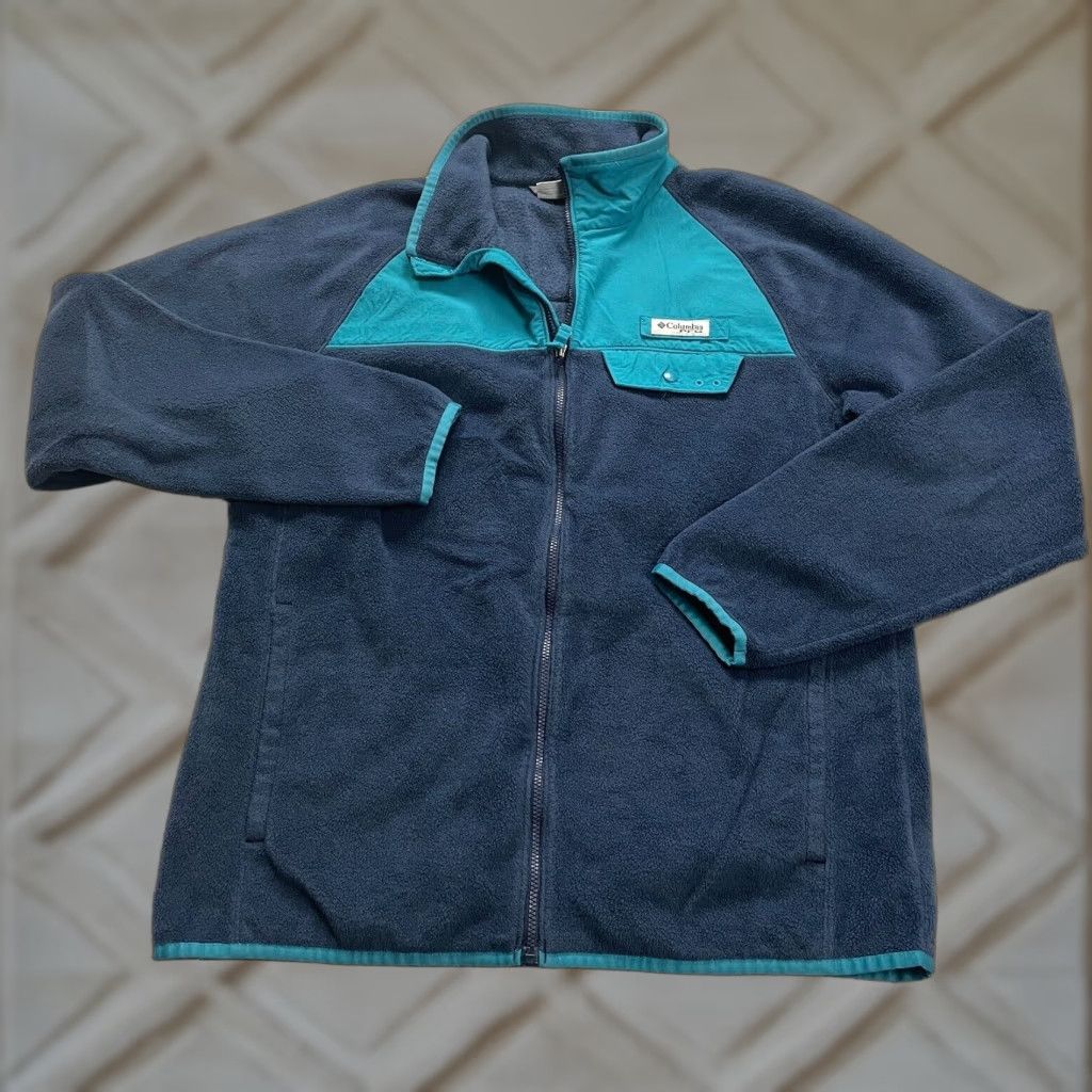 Vintage Columbia PFG Fleece Jacket Mens Medium Blue Full Zip Pockets Outdoor Size US M / EU 48-50 / 2 - 1 Thumbnail