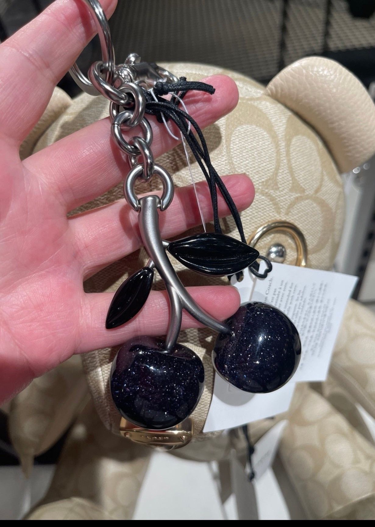 Coach Coach BLACK CHERRY Bag Charm Key Fob - NEW WITH DUST BAG Size ONE SIZE - 1 Thumbnail