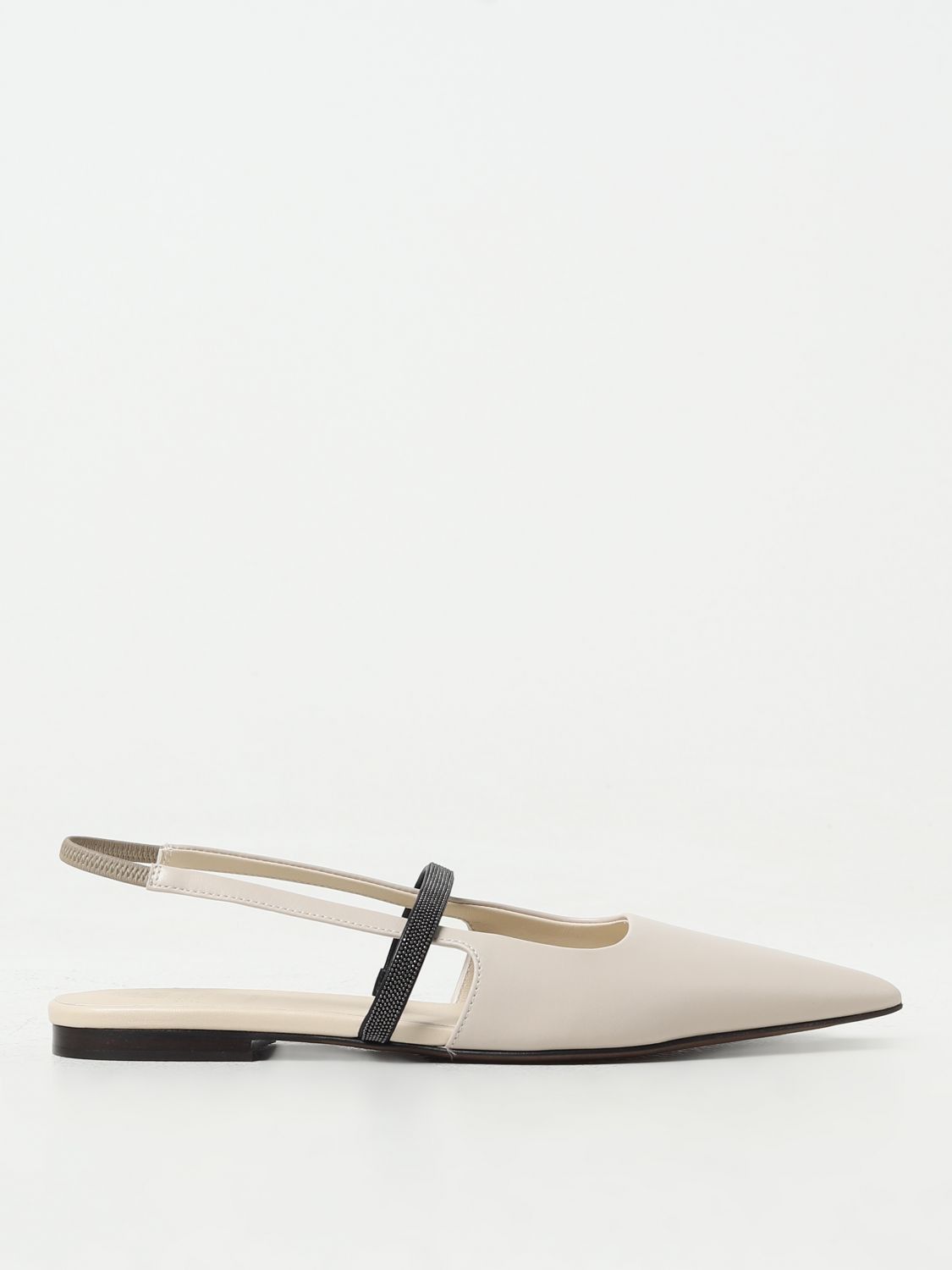 image of Brunello Cucinelli Flat Shoes Woman White, Women's (Size 11)