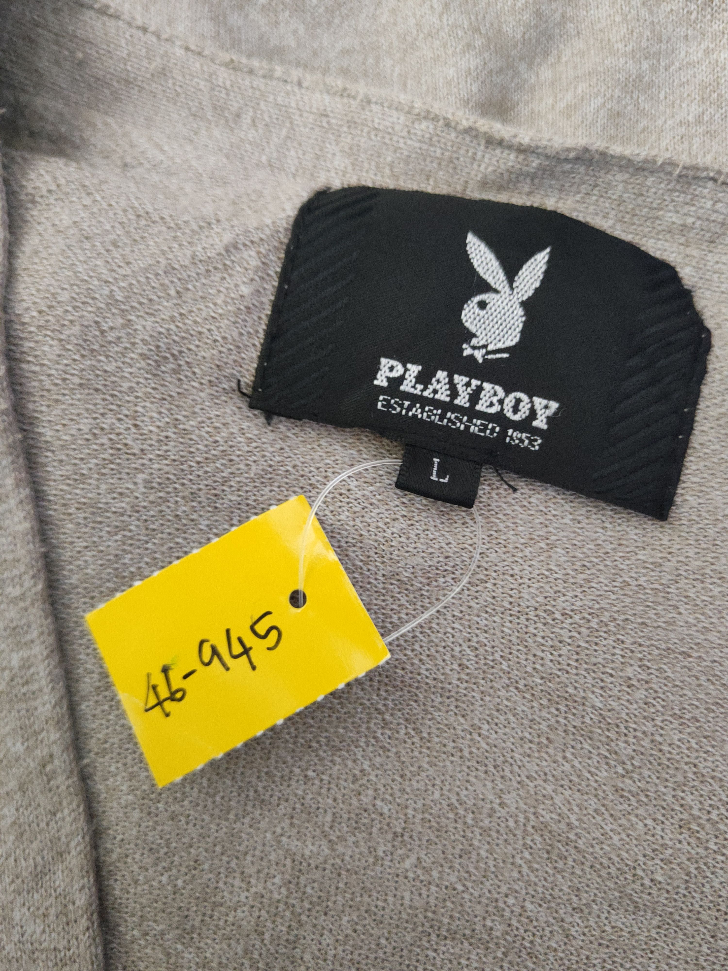 Playboy DL Playboy Beige Knitwear Cardigan #46-945 Size US L / EU 52-54 / 3 - 12 Thumbnail