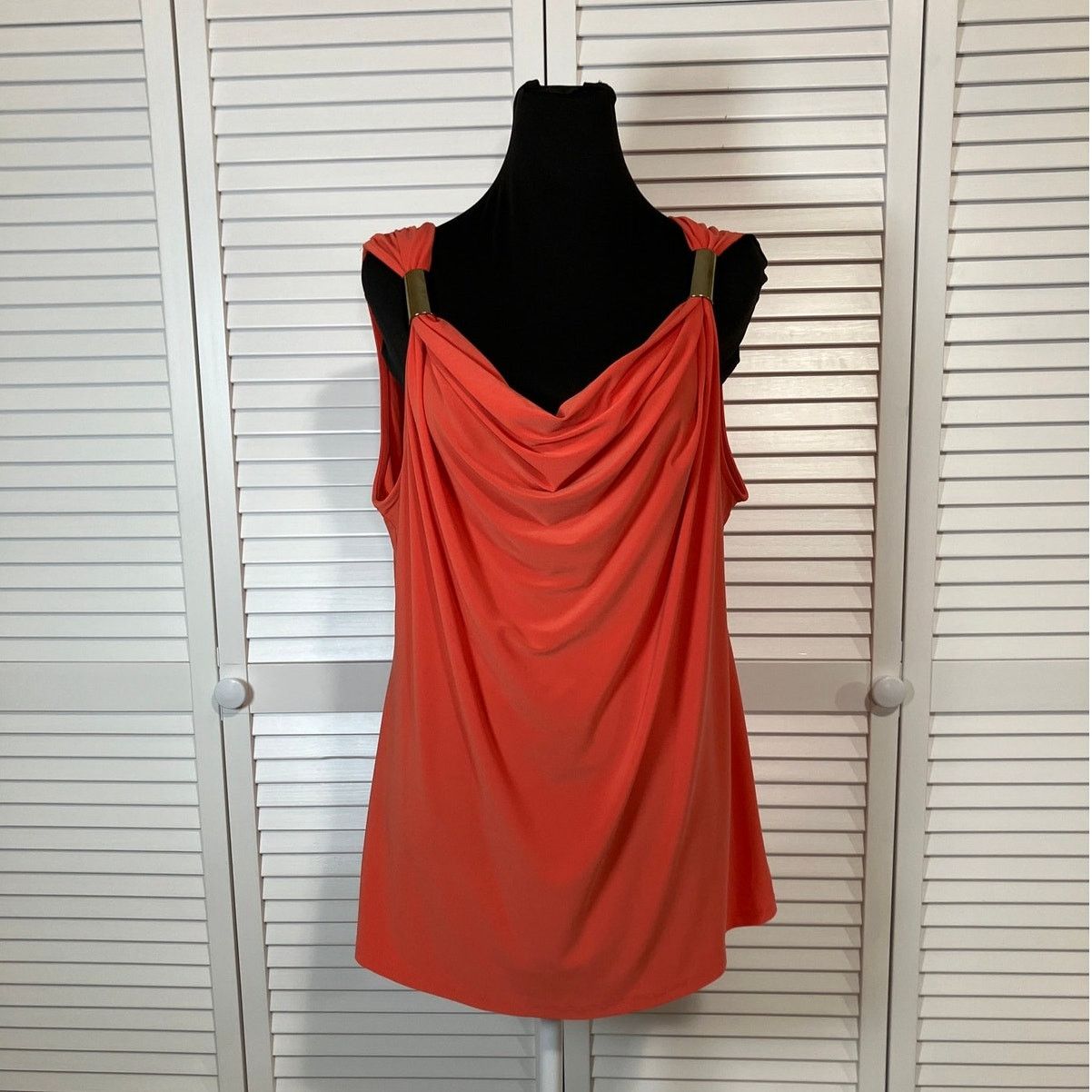 Other NWT Chaus Y2K Coral Draped Cowl Neck Tunic Blouse XL Size XL / US 12-14 / IT 48-50 - 1 Thumbnail