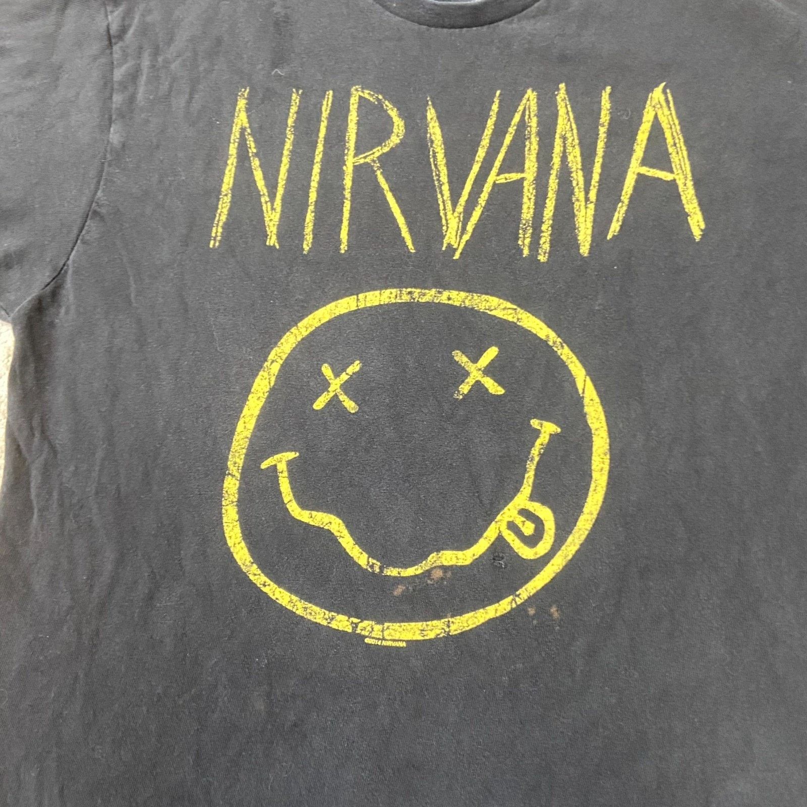 & Other Stories Nirvana Grunge Vintage Y2K M Black Smiley Face Grunge Rock Size US M / EU 48-50 / 2 - 3 Thumbnail