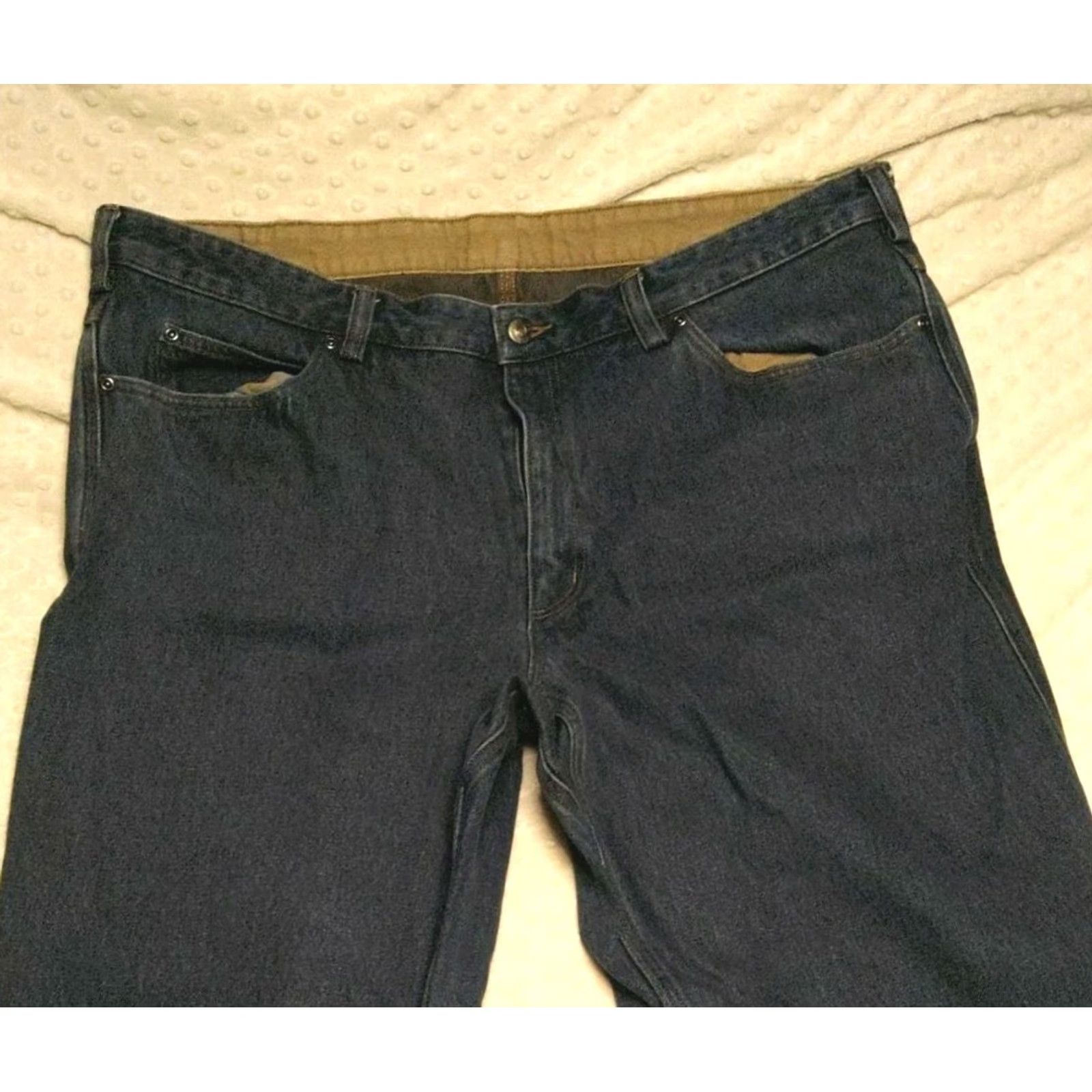 Duluth Trading Company Duluth Trading Co. Relax Flex Ballroom Jeans Jeans Mens 42x32 Blue Dark Wash Denim Stretch 5-Pocket Logo USA Cowboy Vintage No Size US 42 / EU 58 - 4 Thumbnail
