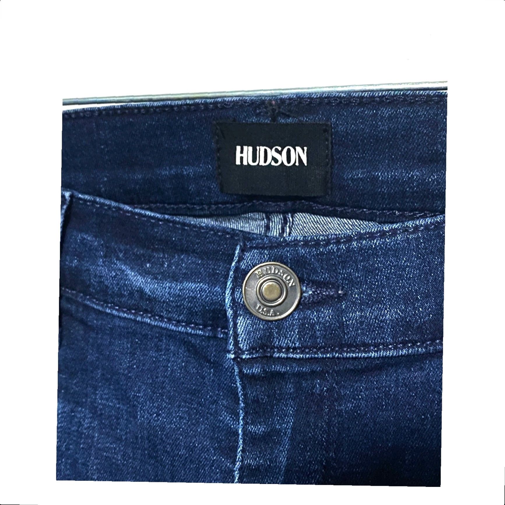 Vintage Hudson Jeans Krista Super Skinny Womens 27 Raw Hem Dark Wash Stretch Y2K Preppy Jeans Womens Jeans Stretch Medium Wash Size 27" / US 4 / IT 40 - 6 Thumbnail