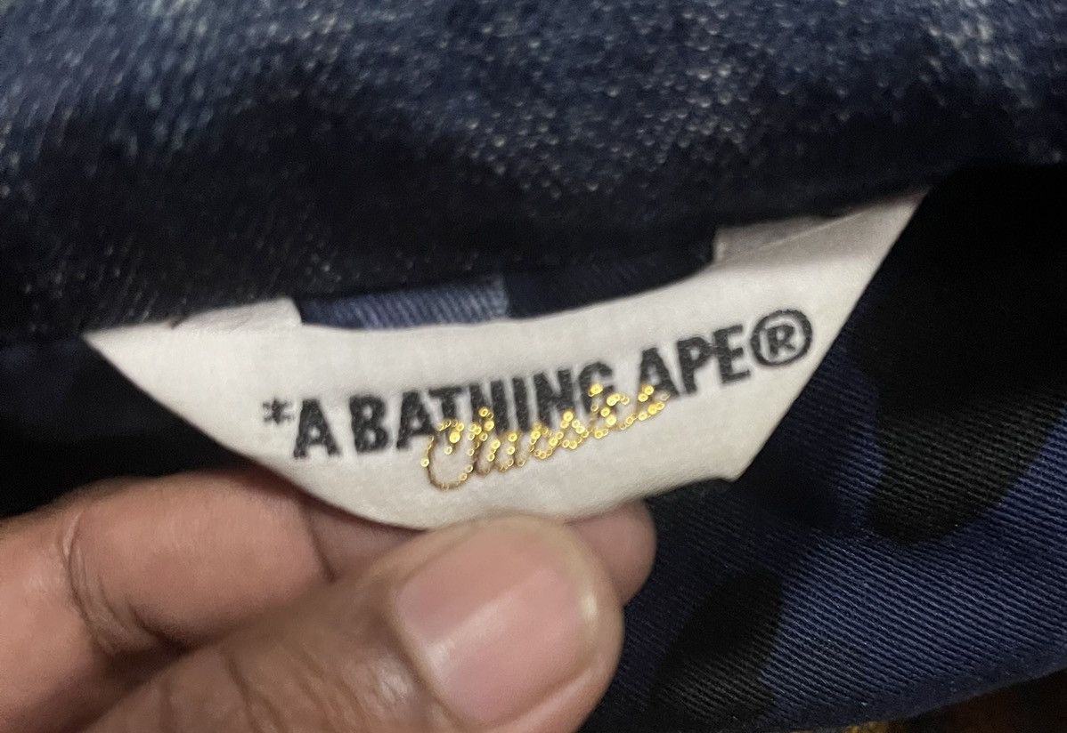 Bape 🔥RARE🔥A BATHING APE JACKET DENIM BIG LOGO JAPAN Size US M / EU 48-50 / 2 - 8 Thumbnail