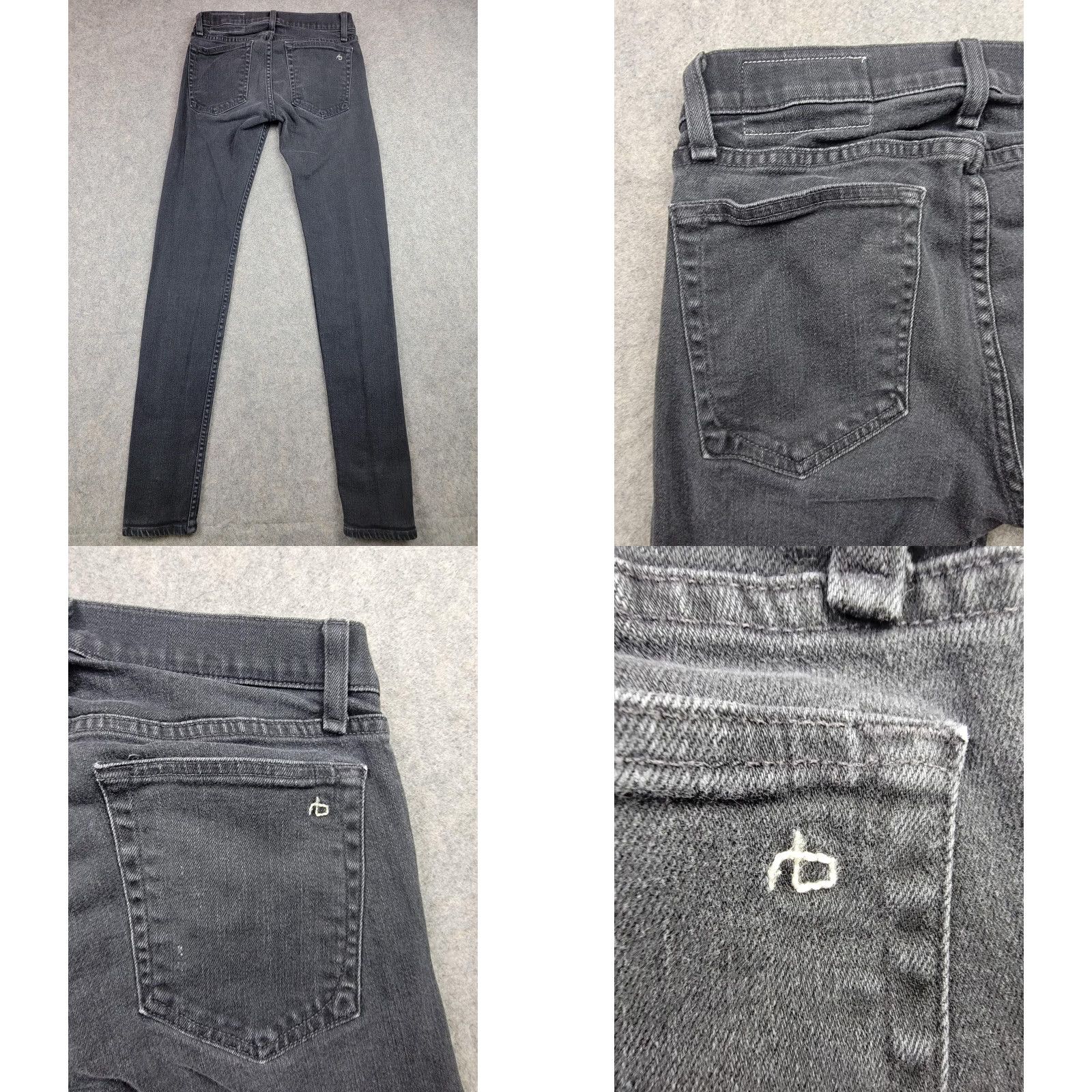 Rag & Bone rag & bone Jeans Mens 29 Black Fit 1 Skinny Button Fly Made USA 29x31 Stretch Size US 29 - 8 Thumbnail