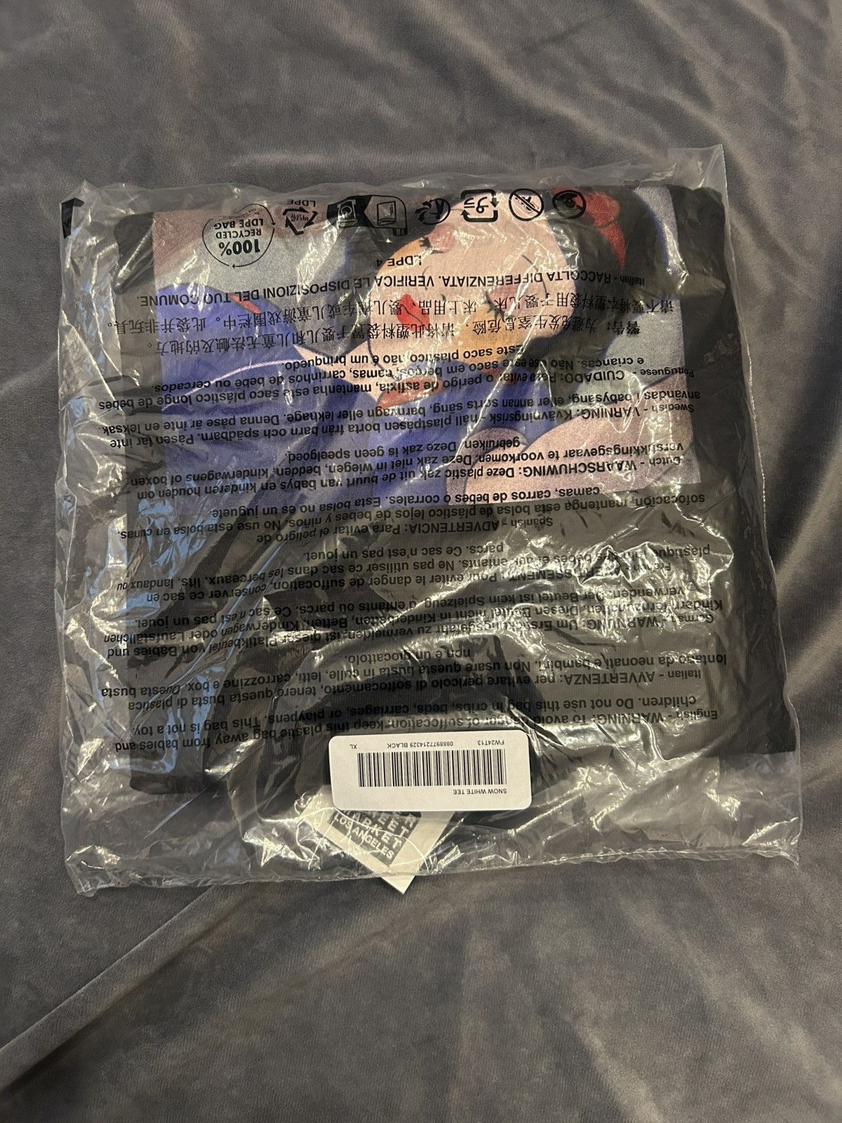Supreme Supreme Snow White Tee Black XL FW24 Size US XL / EU 56 / 4 - 3 Thumbnail