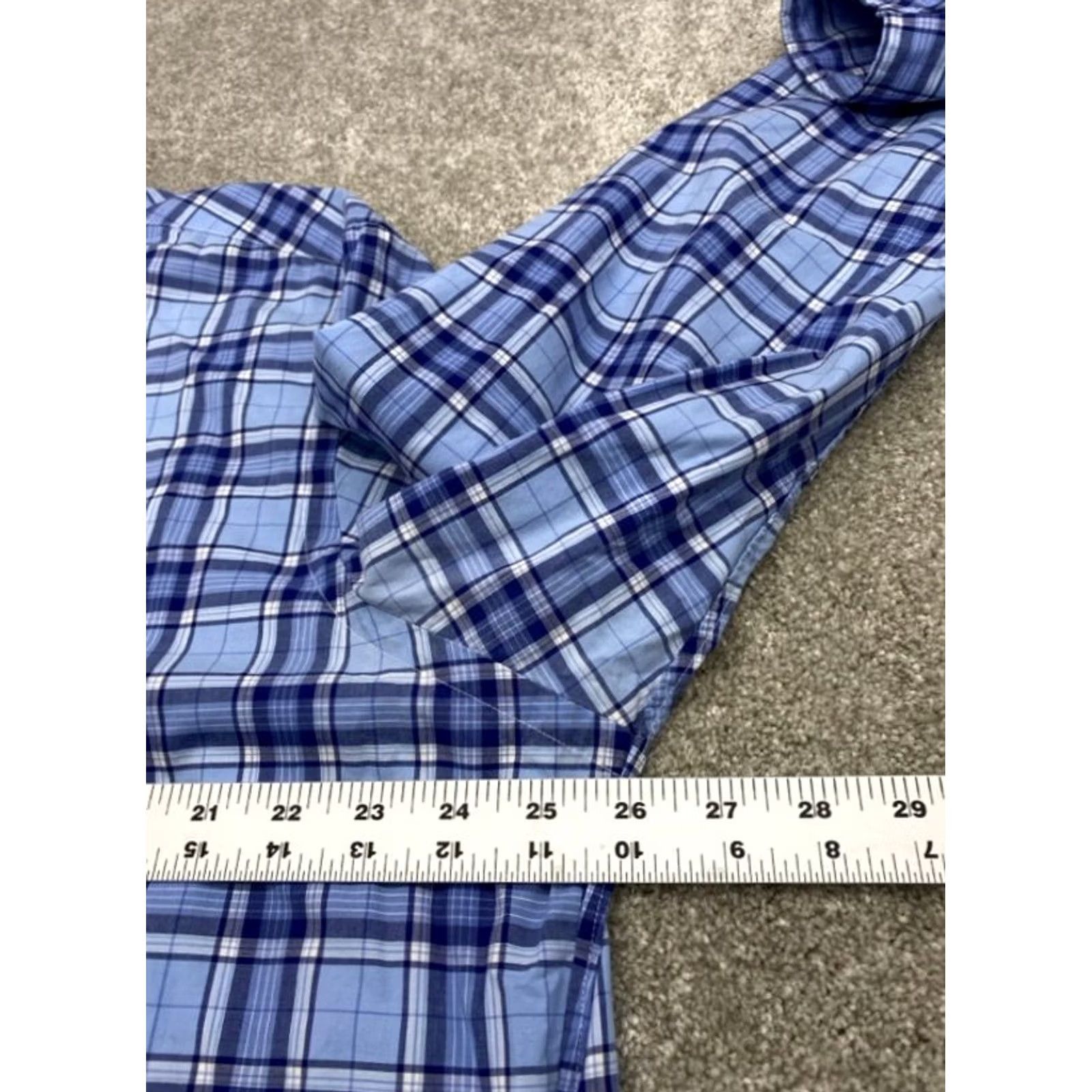 Polo Ralph Lauren VINTAGE Ralph Lauren Shirt Mens XL Long Sleeve Button Up Blue Plaid Classic Fit 5511 Size US XL / EU 56 / 4 - 7 Thumbnail