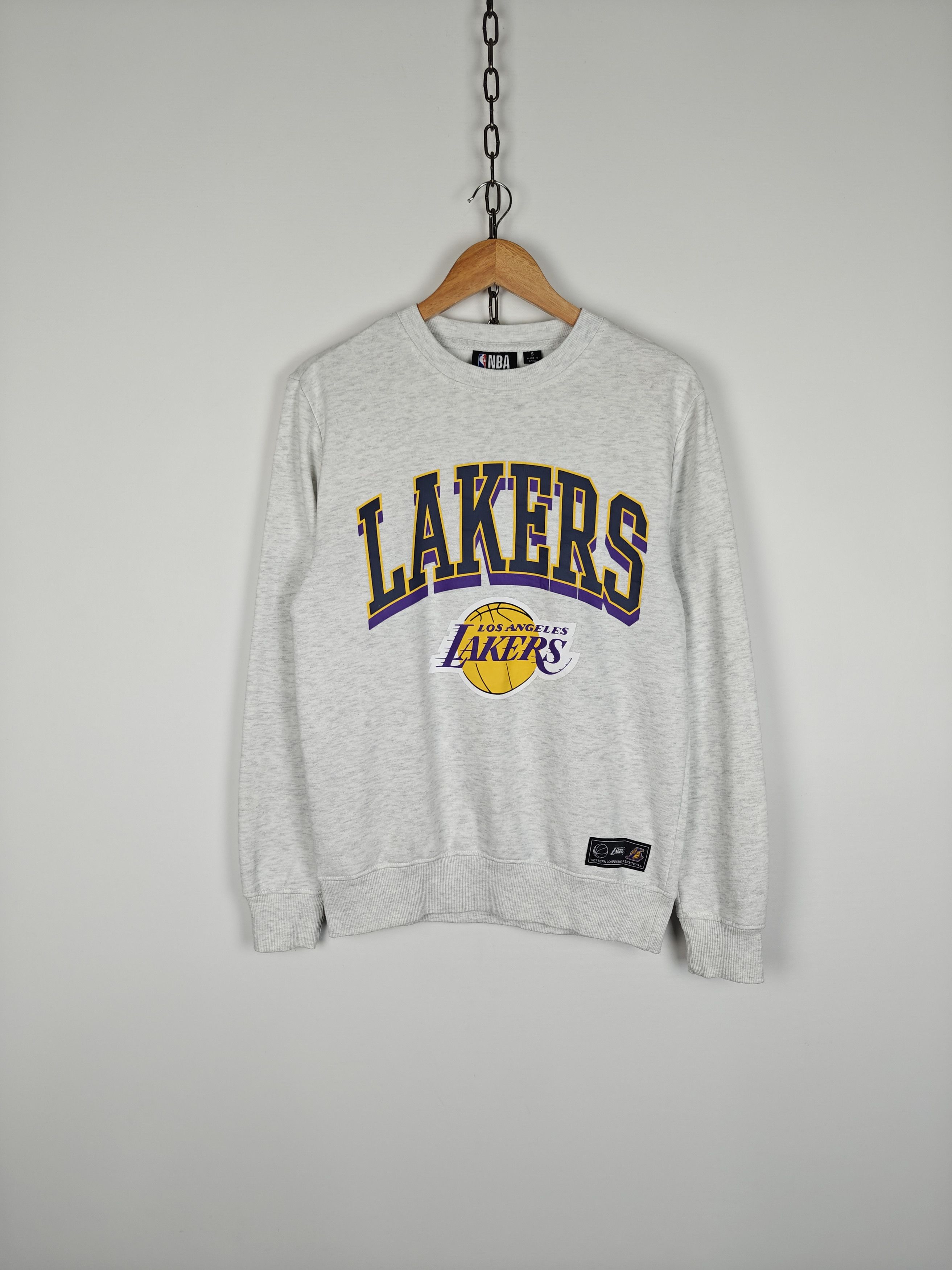 NBA NBA Lakers Sweatshirt Crewneck Logo Pullover Gray size S Size US S / EU 44-46 / 1 - 1 Thumbnail