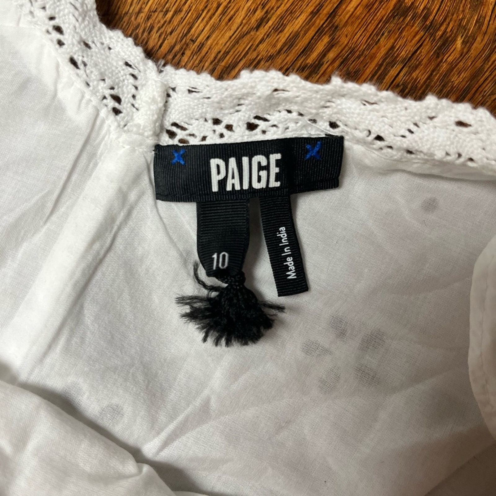 Paige Paige Marsa Eyelet White Top Anthropologie NWT size 10 Size L / US 10 / IT 46 - 8 Thumbnail