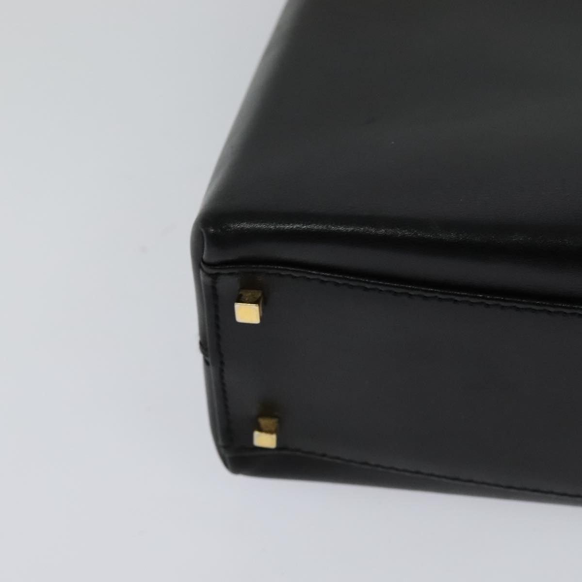Salvatore Ferragamo Salvatore Ferragamo Gancini Hand Bag Leather Black Gold Size ONE SIZE - 16 Thumbnail