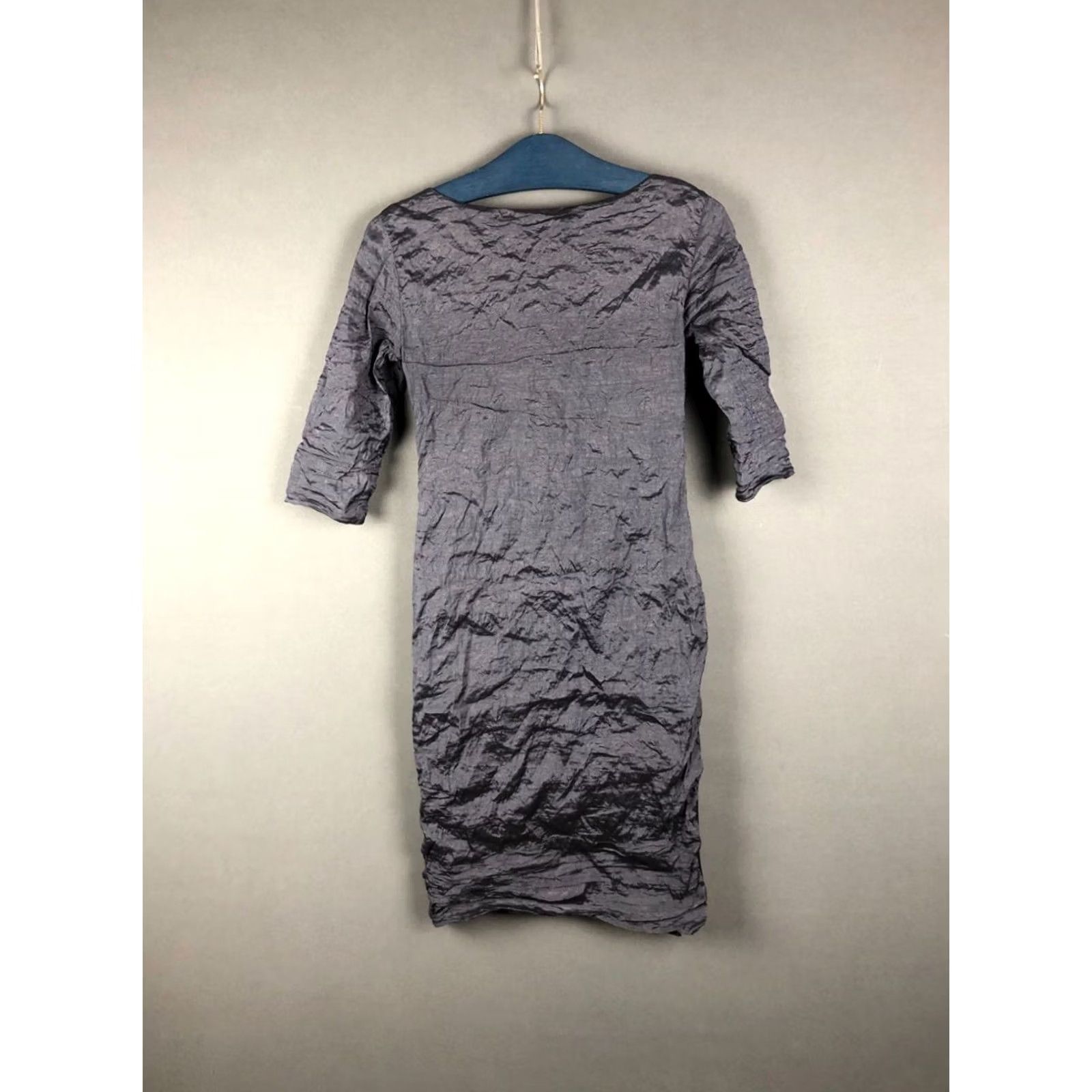 Sarah Pacini Sarah Pacini Women's Dress Black Taffeta Size 0 3/4 Sleeve Party Cocktail Knee Length Crinkled Taffeta Size XS / US 0-2 / IT 36-38 - 2 Thumbnail