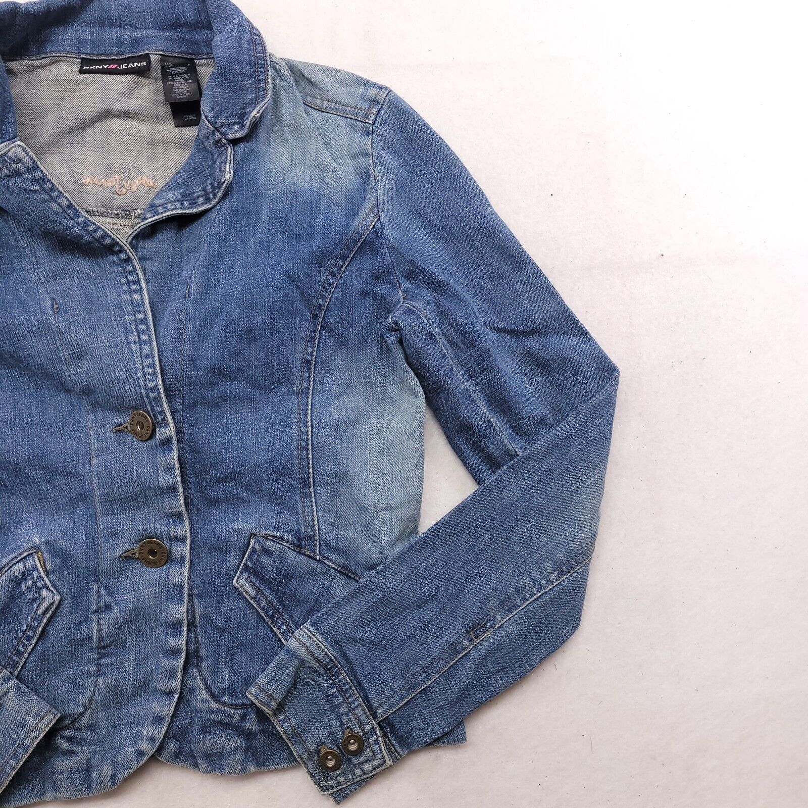 DKNY DKNY Jeans Denim Long Sleeve Jacket Womens Size Small S Blue Size S / US 4 / IT 40 - 7 Thumbnail