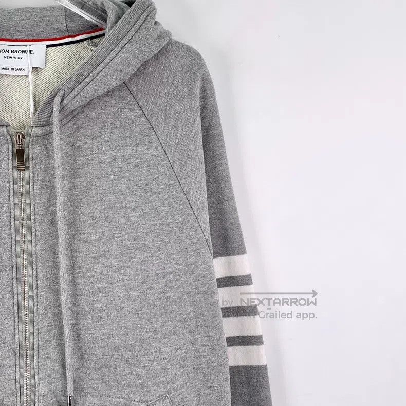 Thom Browne Thom Browne Grey Drawstring Long Sleeve Zip-Up Hoodie Size US XXL / EU 58 / 5 - 3 Thumbnail