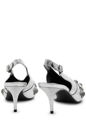 Balenciaga o1y0625 Slingback Pumps in Silver Size US 6 / IT 36 - 4 Thumbnail
