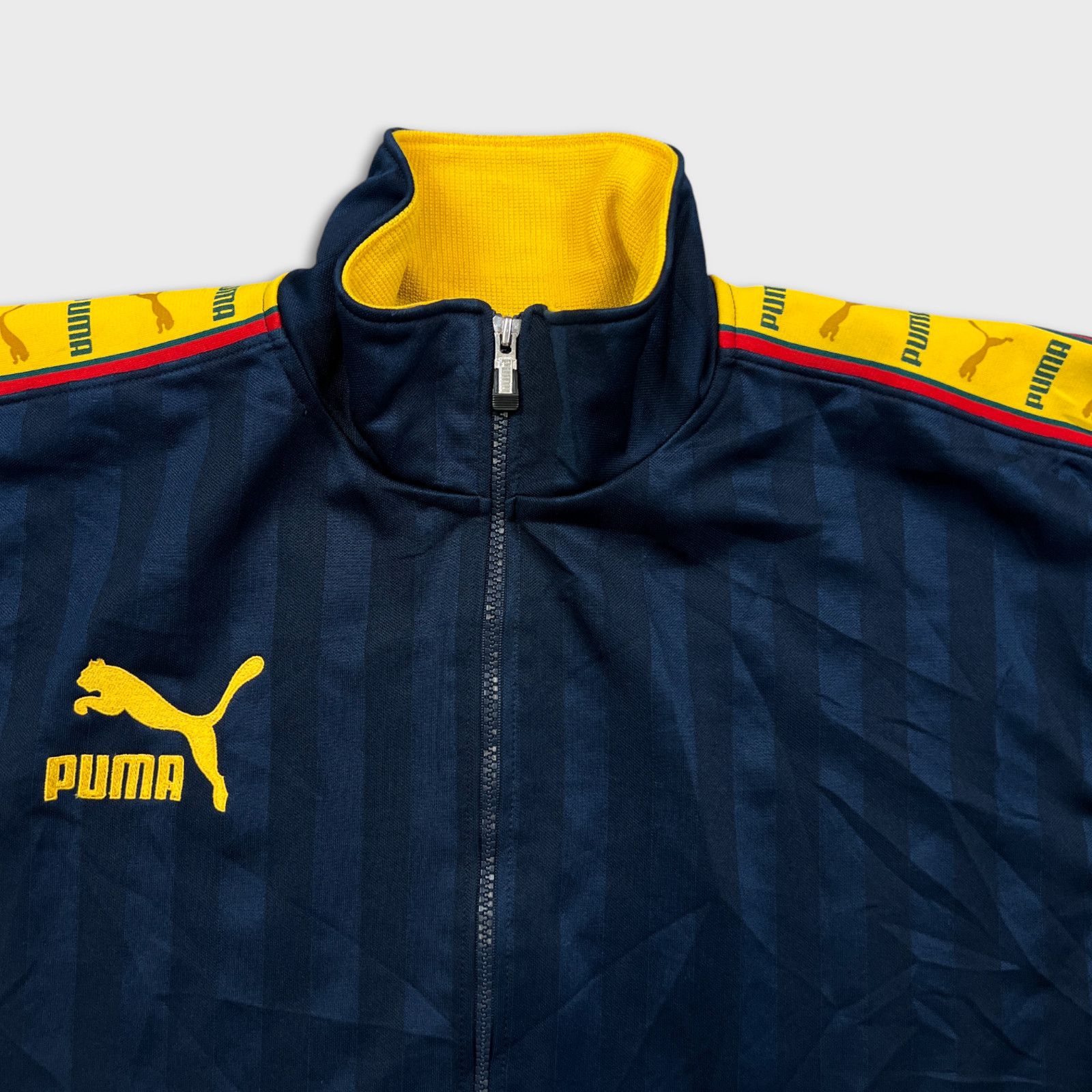Puma × Vintage Puma Track Jacket XL Striped Sports Full Zip 90s Tracksuit Size US XL / EU 56 / 4 - 2 Thumbnail