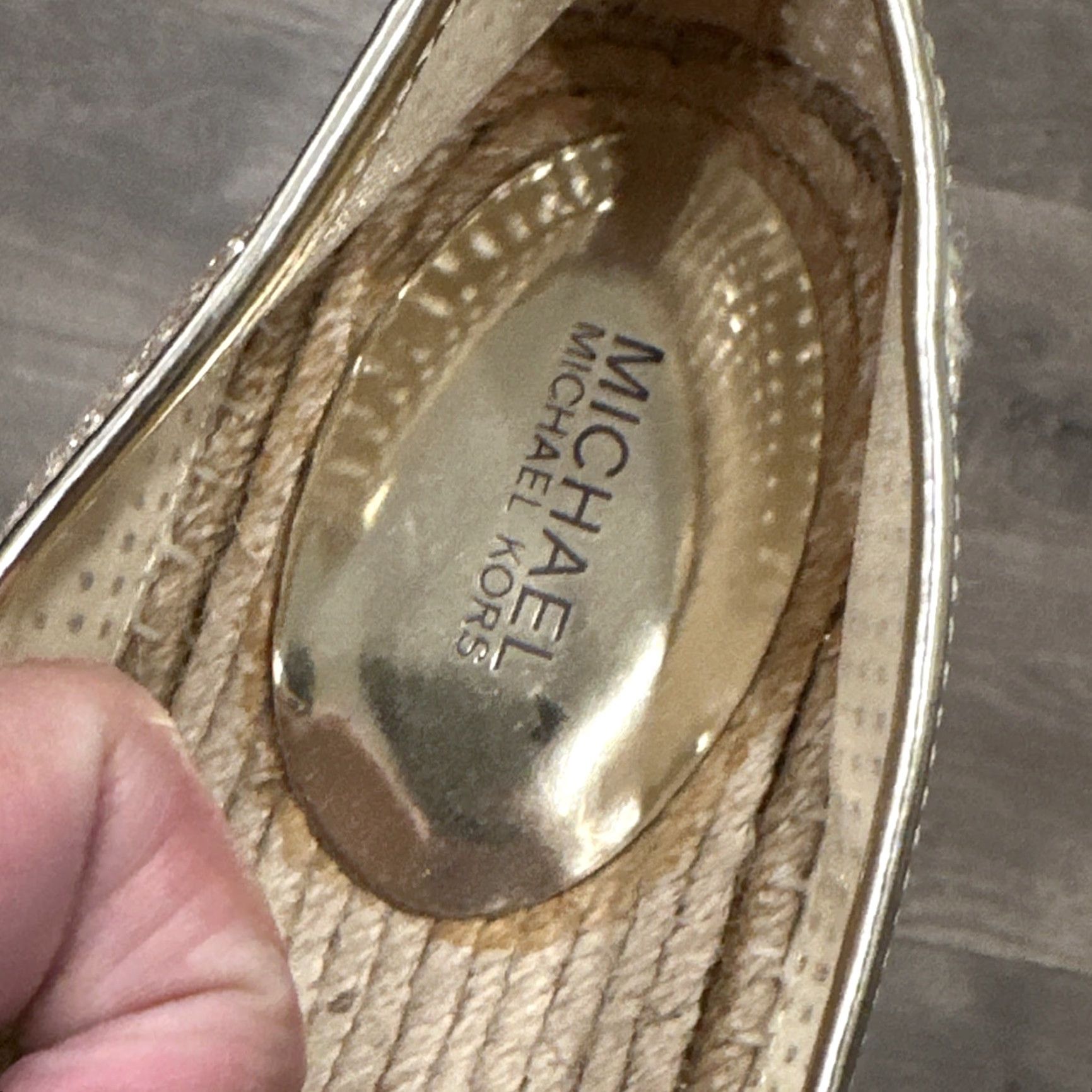 Michael Kors MICHAEL KORS Gold Flats Women Size 9M Synthetic Metal Size US 9 / IT 39 - 2 Thumbnail
