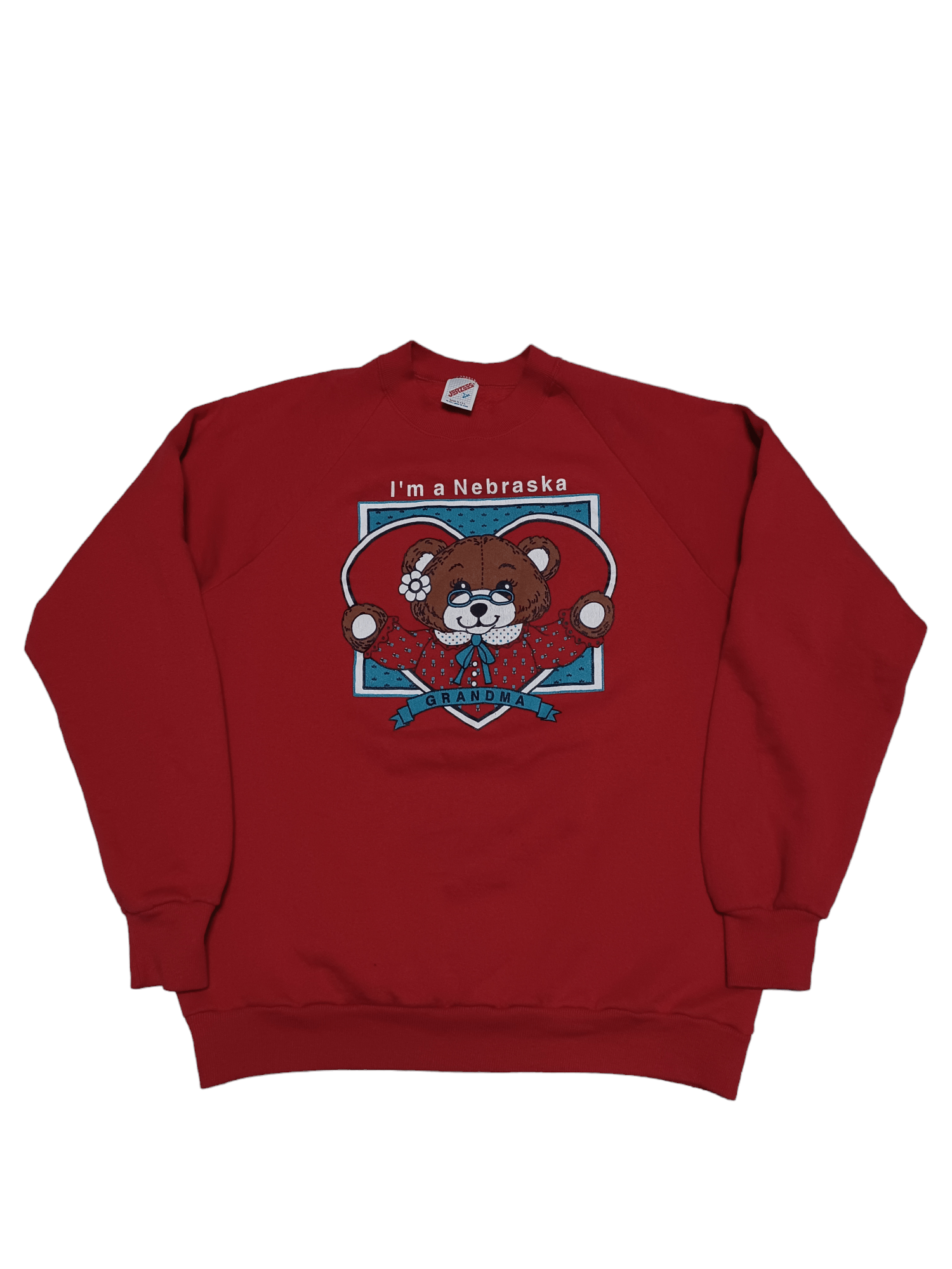 Jerzees I AM A NEBRASKA GRANDMA 90S VINTAGE BEAR JERZEES MADE IN USA Size L / US 10 / IT 46 - 1 Thumbnail