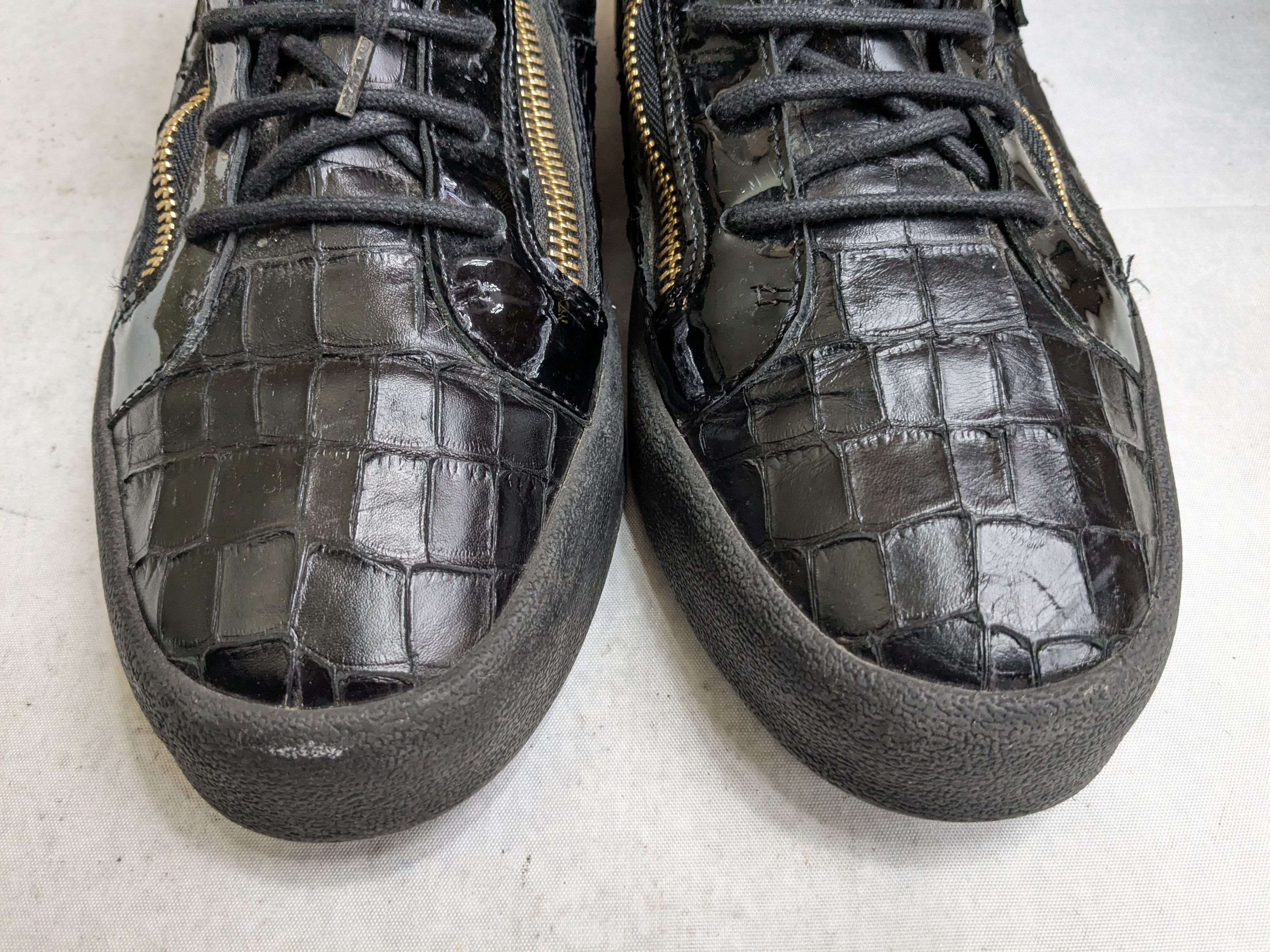 Giuseppe Zanotti Giuseppe Zanotti High Top Sneakers 13 46 Black Gold Size US 13 / EU 46 - 3 Thumbnail