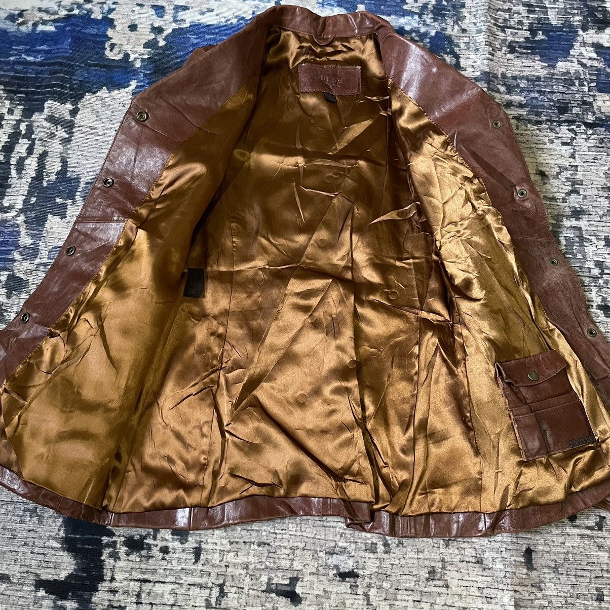 Hysteric Glamour Vintage 1980s Guess Archive Brown Leather Belted Jacket XS Size US XS / EU 42 / 0 - 12 Thumbnail