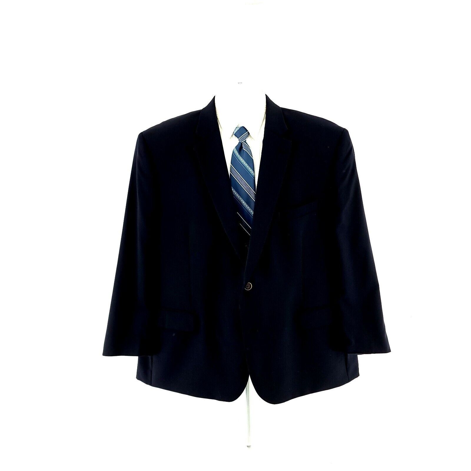 Joseph & Feiss Joseph & Feiss Gold Classic Fit Wool Blue 2 Button Blazer Me Size 50R - 4 Thumbnail