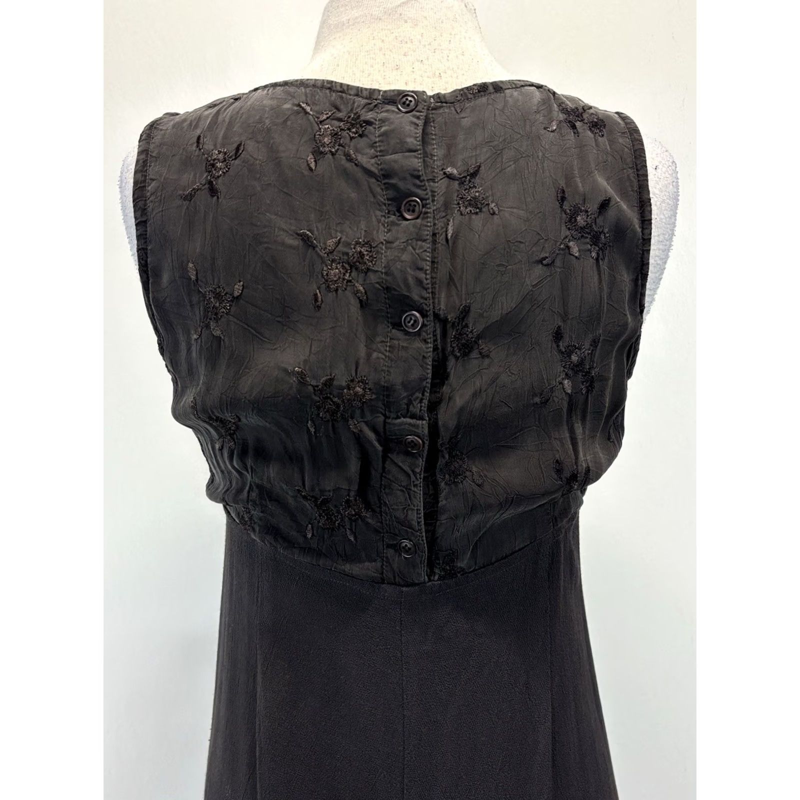 Johnny Was VINTAGE Johnny Was Maxi Dress Women’s M Gray Embroidered Boho Lined Y2K Womens Size M / US 6-8 / IT 42-44 - 7 Thumbnail
