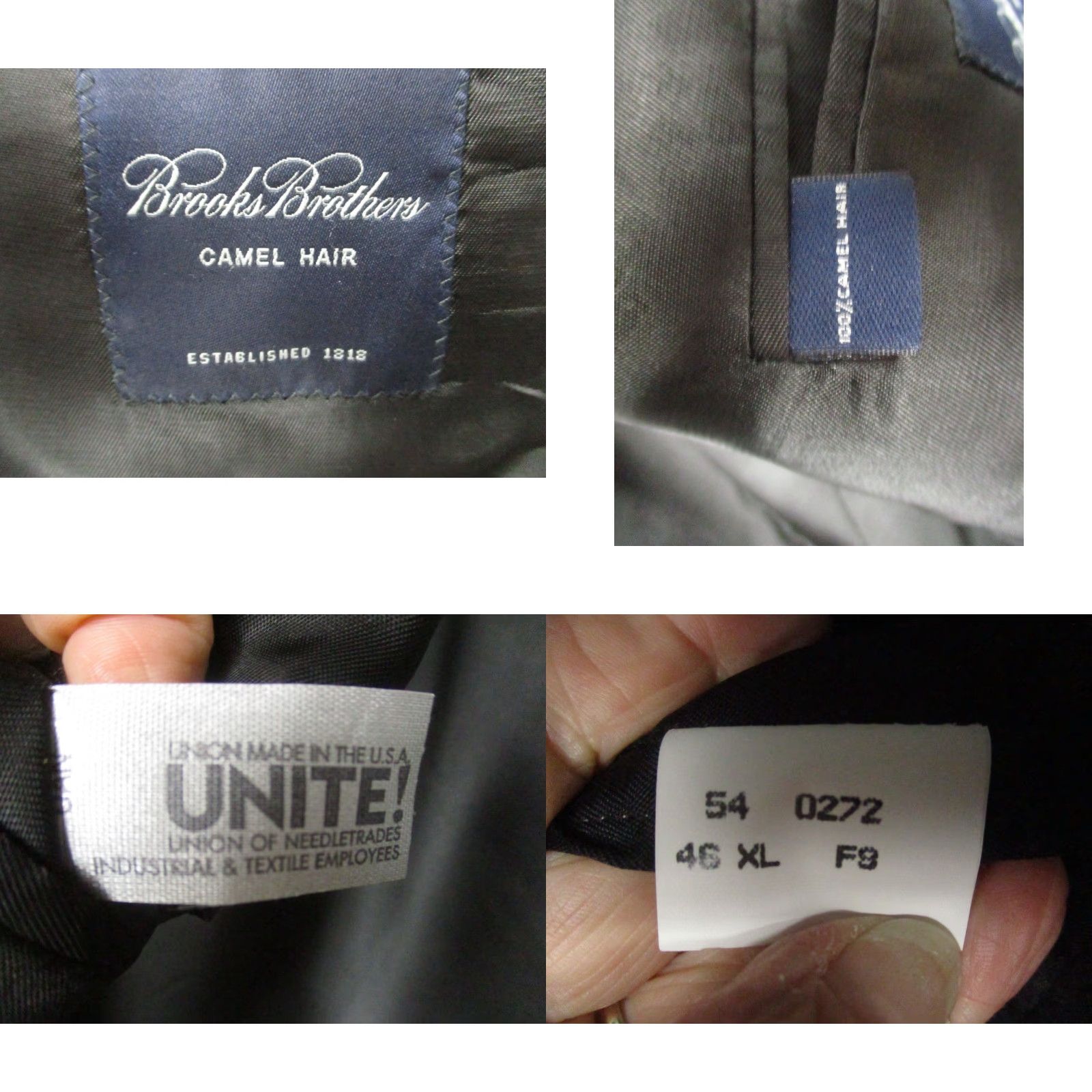 Brooks Brothers VINTAGE Brooks Brothers Camel Hair Overcoat Wool Black XL Men Made in USA Wool Camel Lining Solid Wool 46 XL Overcoat Coat Mens Vintage 90s? Size US XL / EU 56 / 4 - 8 Thumbnail