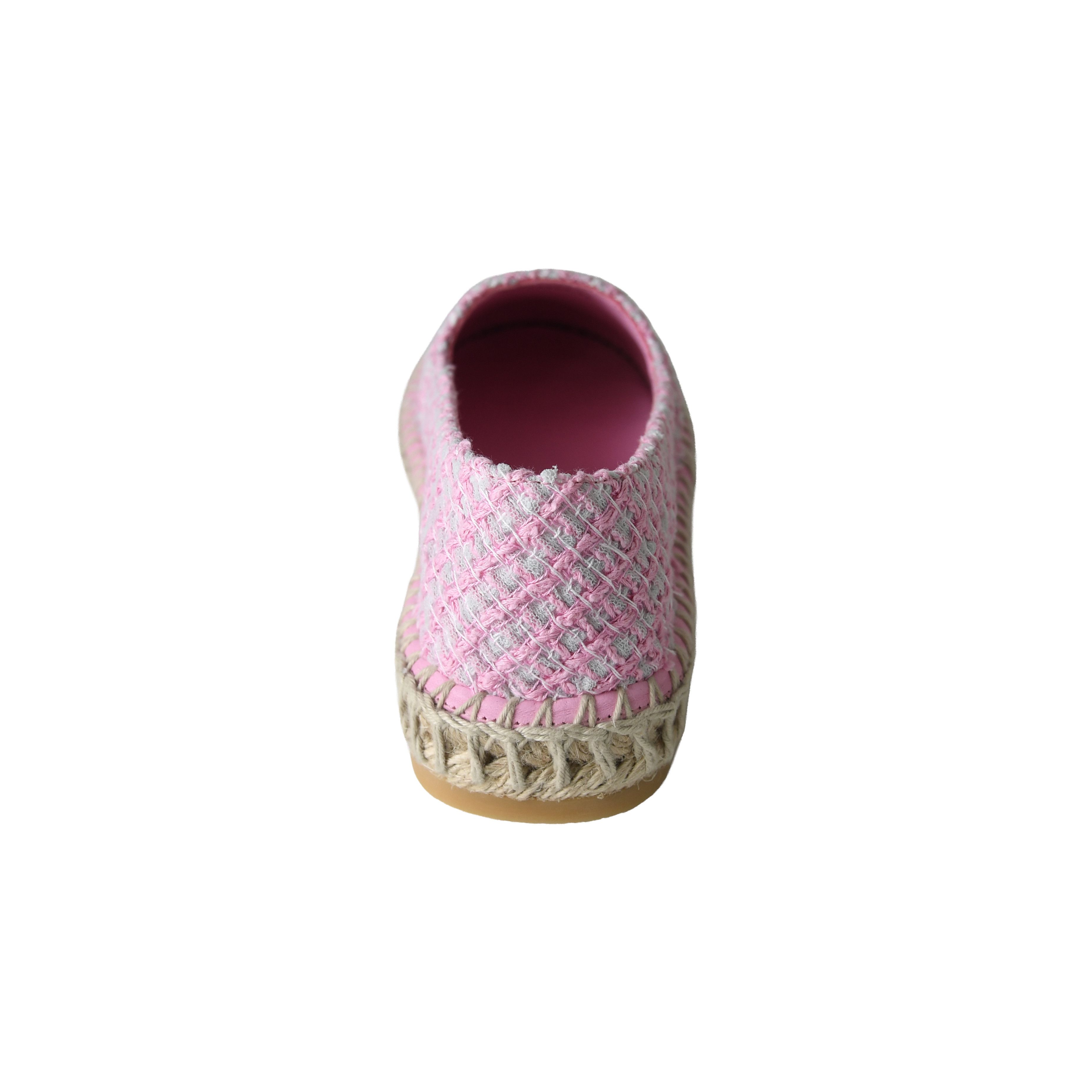 Chanel Chanel Espadrilles Tweed Lambskin Flats Light Pink White Size US 5 / IT 35 - 4 Thumbnail