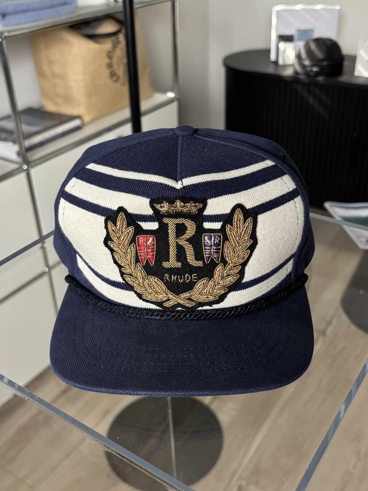 Rhude RHUDE | CREST UNIVERSITY LOGO HAT Size ONE SIZE - 1 Thumbnail