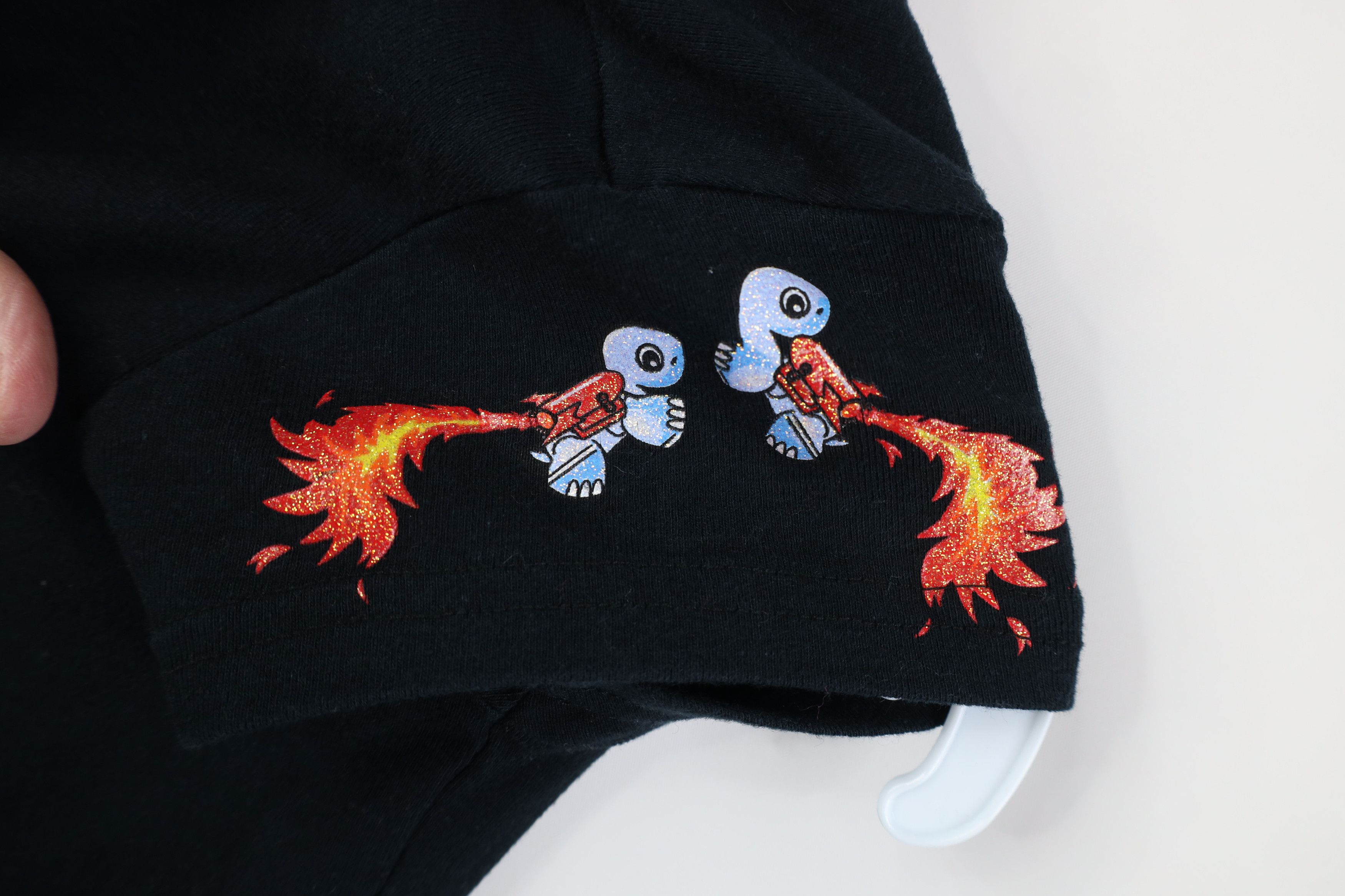 Vintage Vintage 90s Y2K Babydoll Fire Flames Ribbed Knit T-Shirt Size M / US 6-8 / IT 42-44 - 5 Thumbnail