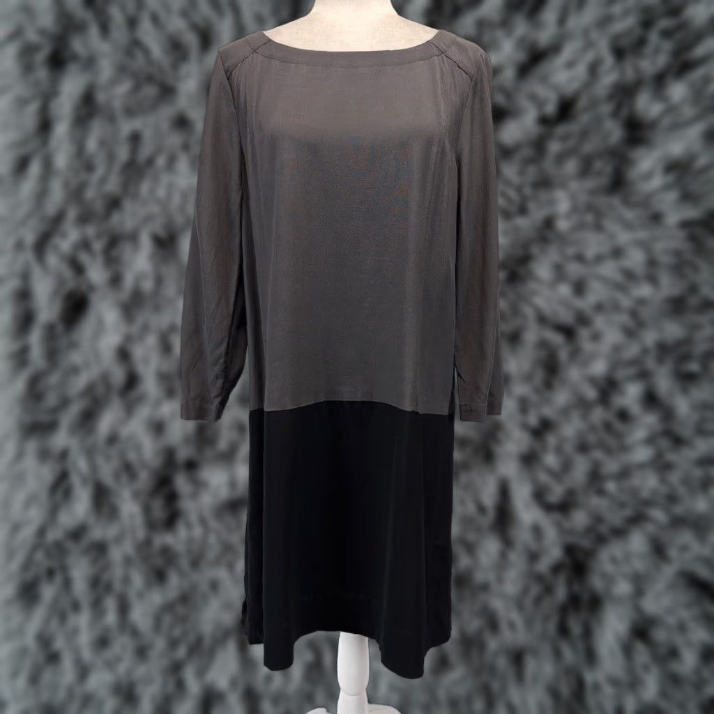 eileen fisher asymmetrical dress Anne Kelly Two-Tone Asymmetrical Hem Dress – Yen's Studio main image 0