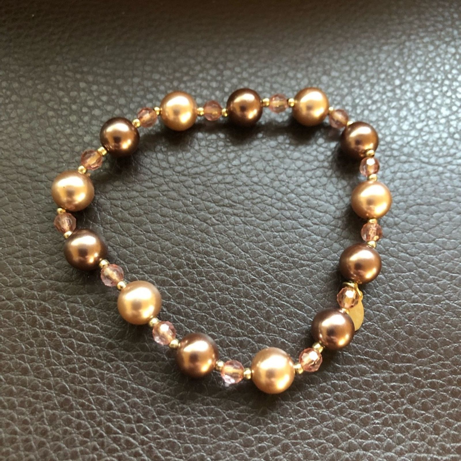 Jewelry Vintage Roman multi tone faux pearl stretch bracelet Size ONE SIZE - 3 Thumbnail