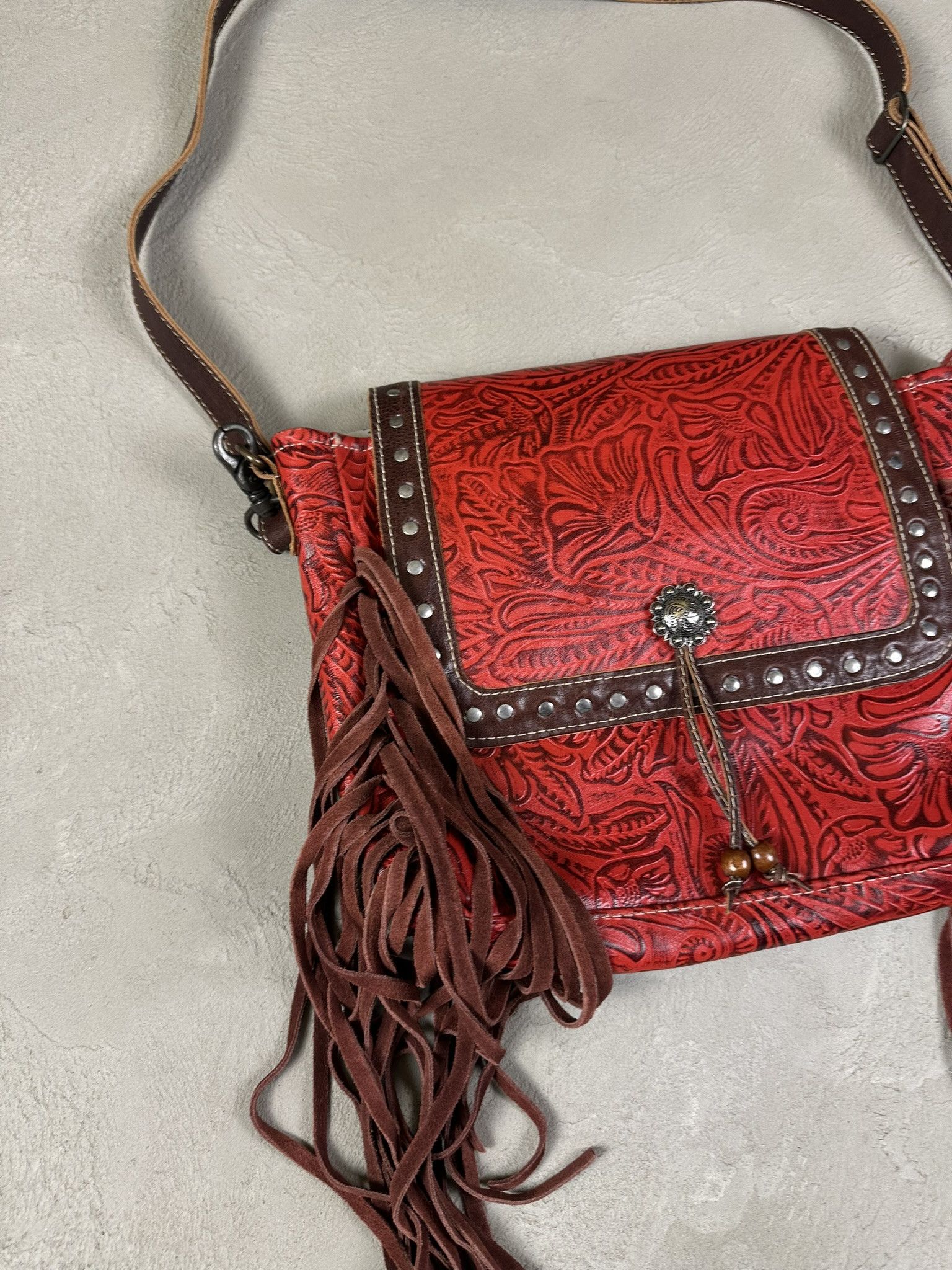 Vintage × Western Rise Vintage Y2k Leather Western Cowboy Wild West Fringe Bag Size ONE SIZE - 2 Thumbnail
