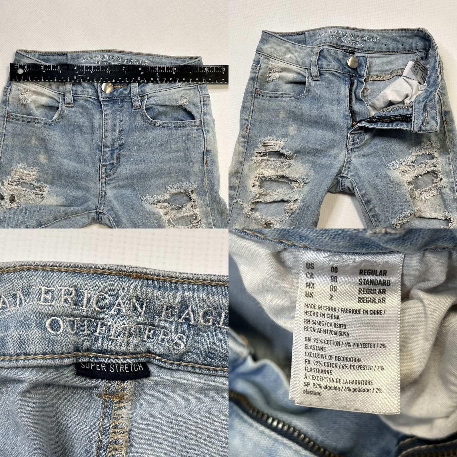 American Eagle Outfitters VINTAGE American Eagle Outfitters 00 Hi Rise Jegging 5-Pocket Denim Jeans Blue Slim 23in Waist 28in Inseam Womens Jeans 90s 80s Size 24" / US 00 / IT 34 - 8 Thumbnail